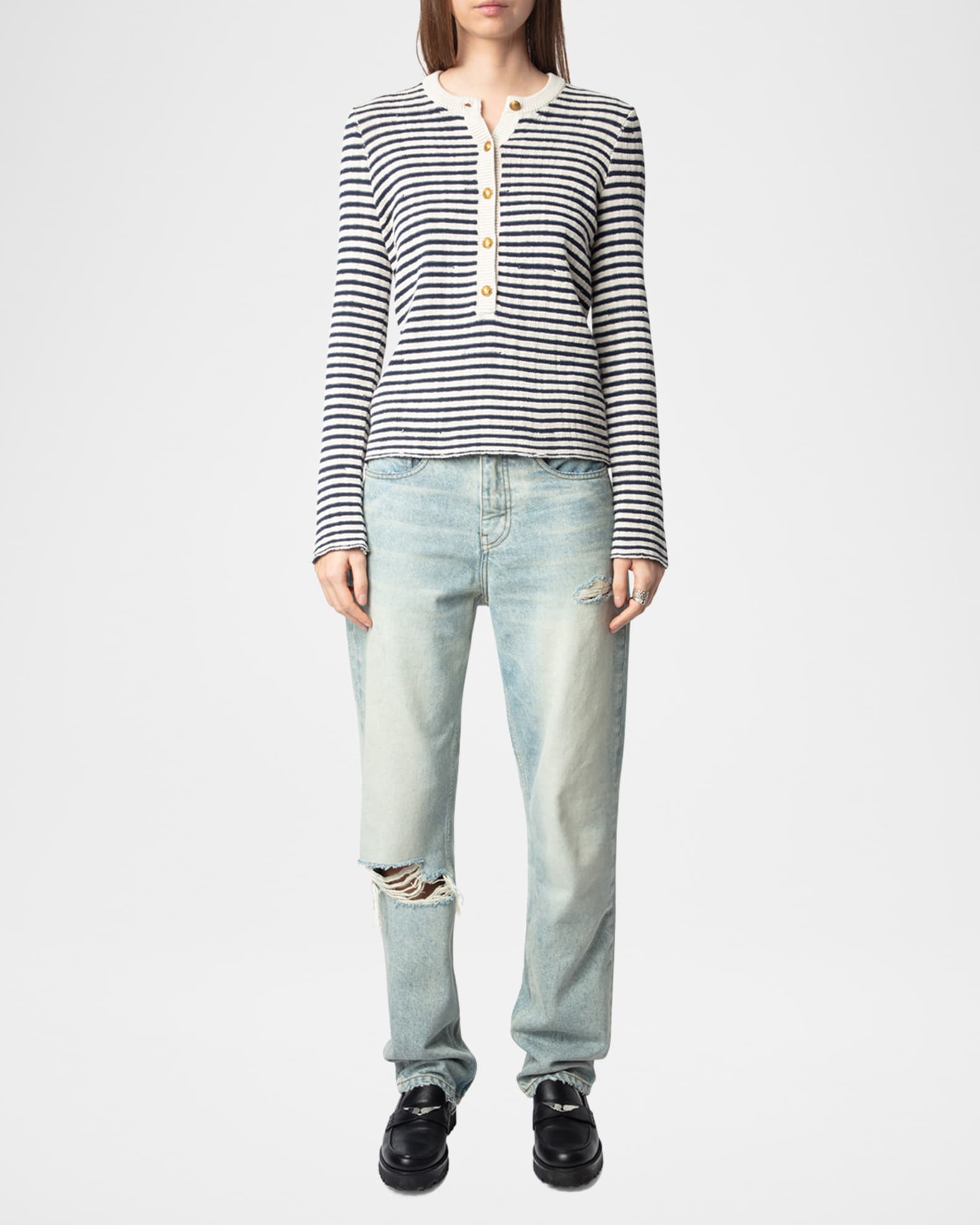 Zadig & Voltaire Womens Deluxe Sweater Size Small Cream