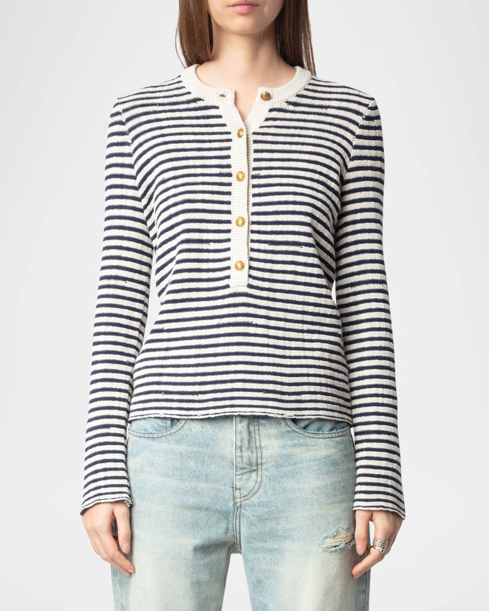 Zadig & Voltaire Mandala Striped Sweater | Neiman Marcus