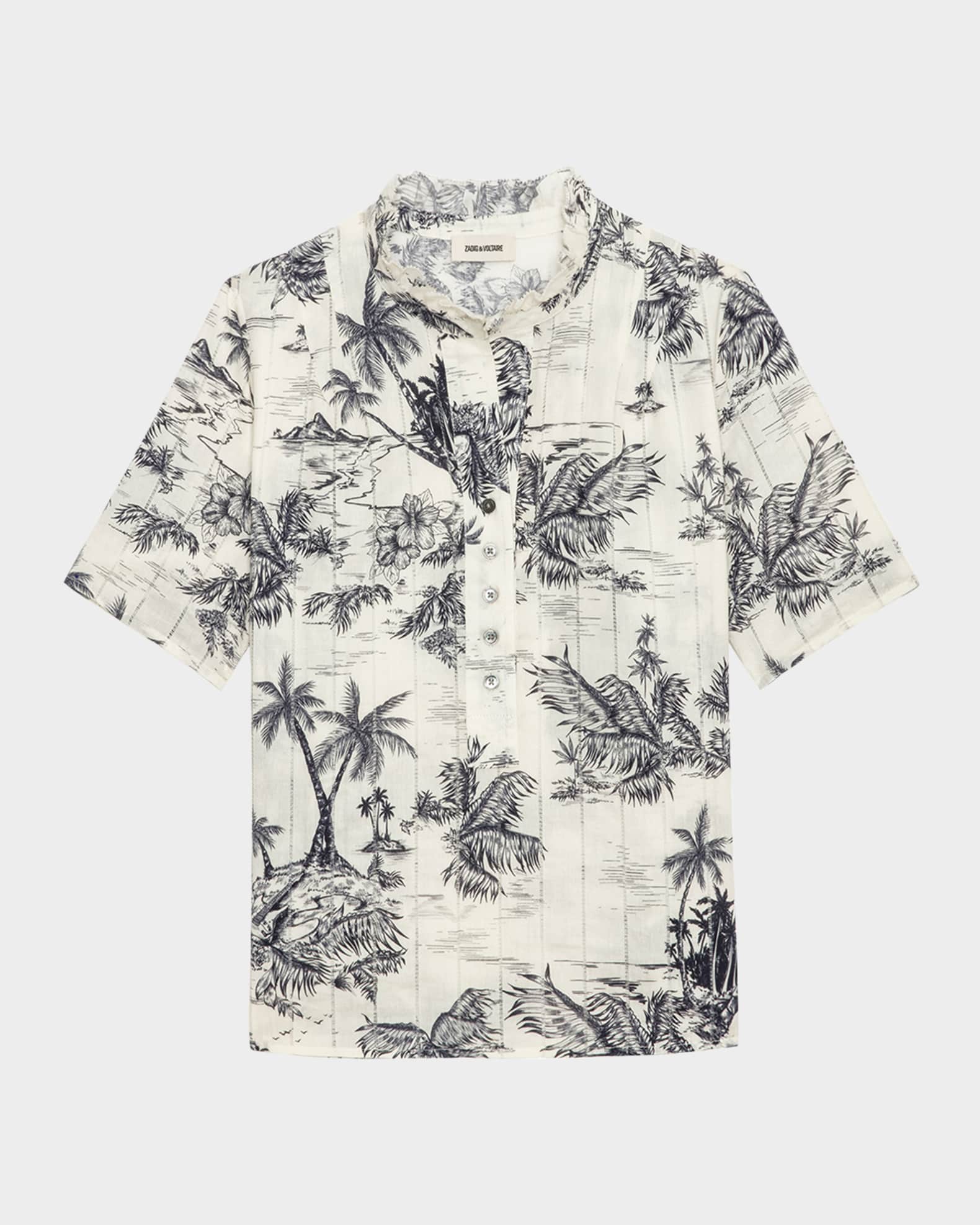 Topher Tropical Island Blouse 0