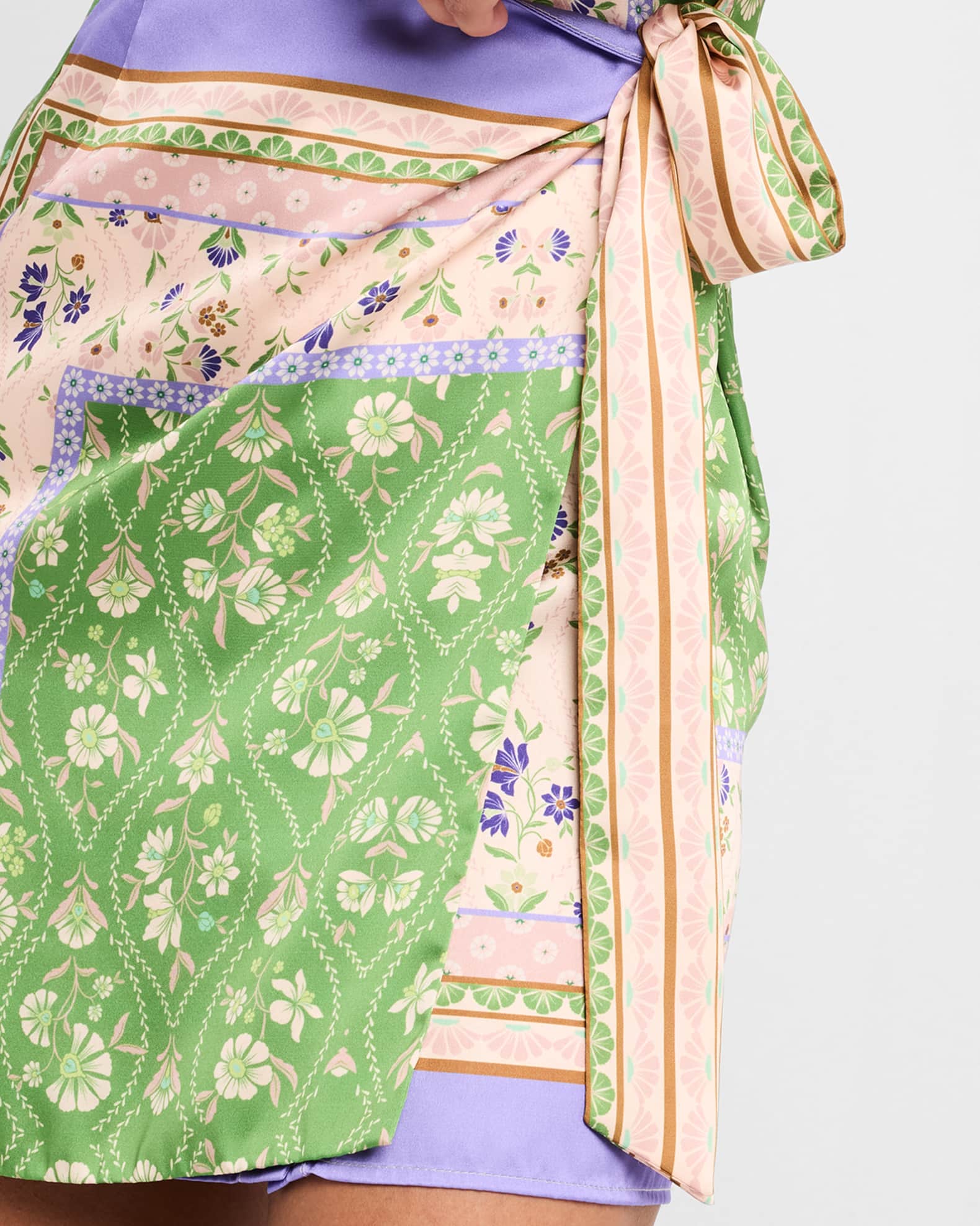 MISA Los Angeles Kezia Wrap Mini Dress | Neiman Marcus