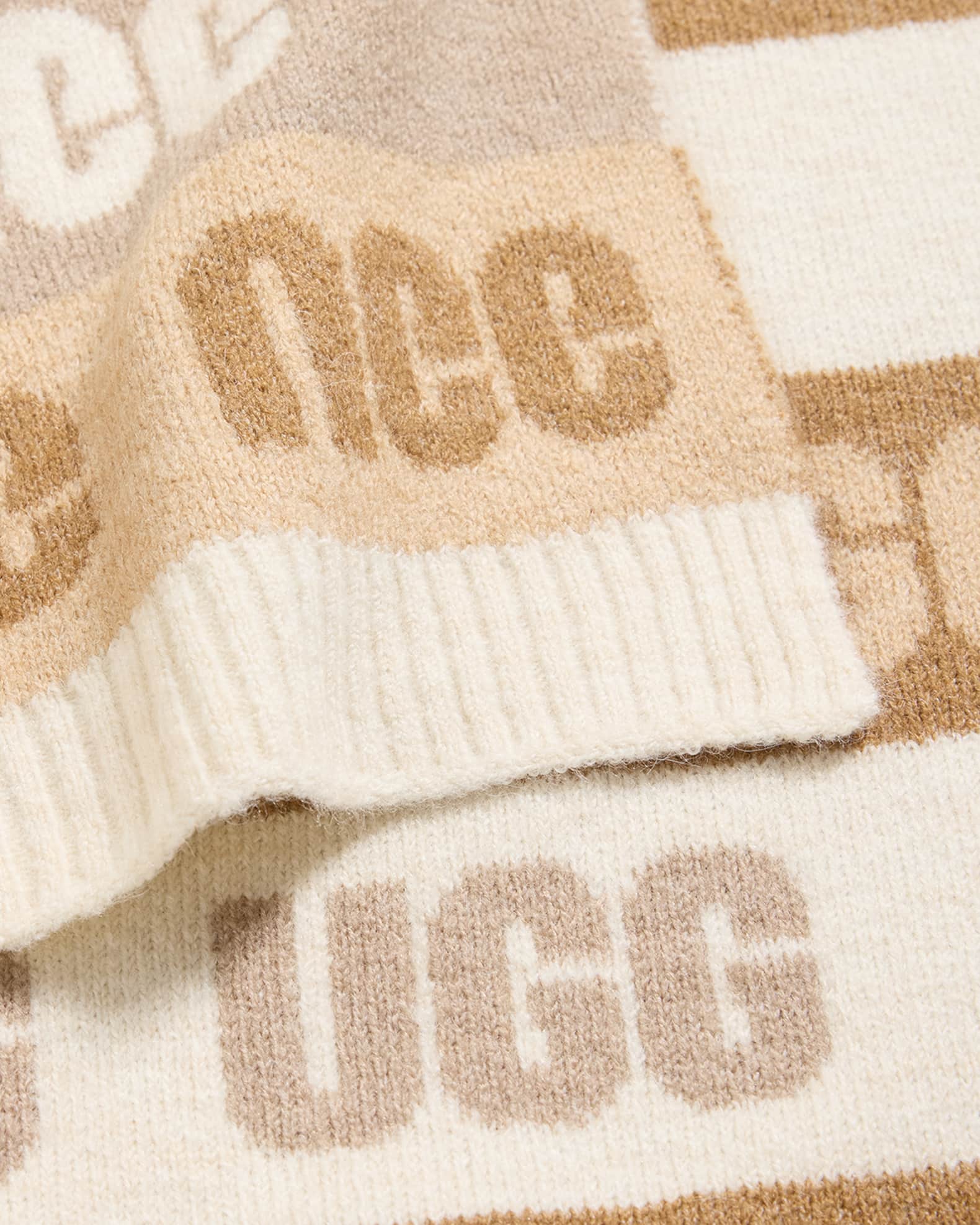 sale!国内発送☆UGG KNITGRAPHIC LOGO SCARF UGG Logo Graphic Striped Scarf | Neiman Marcus