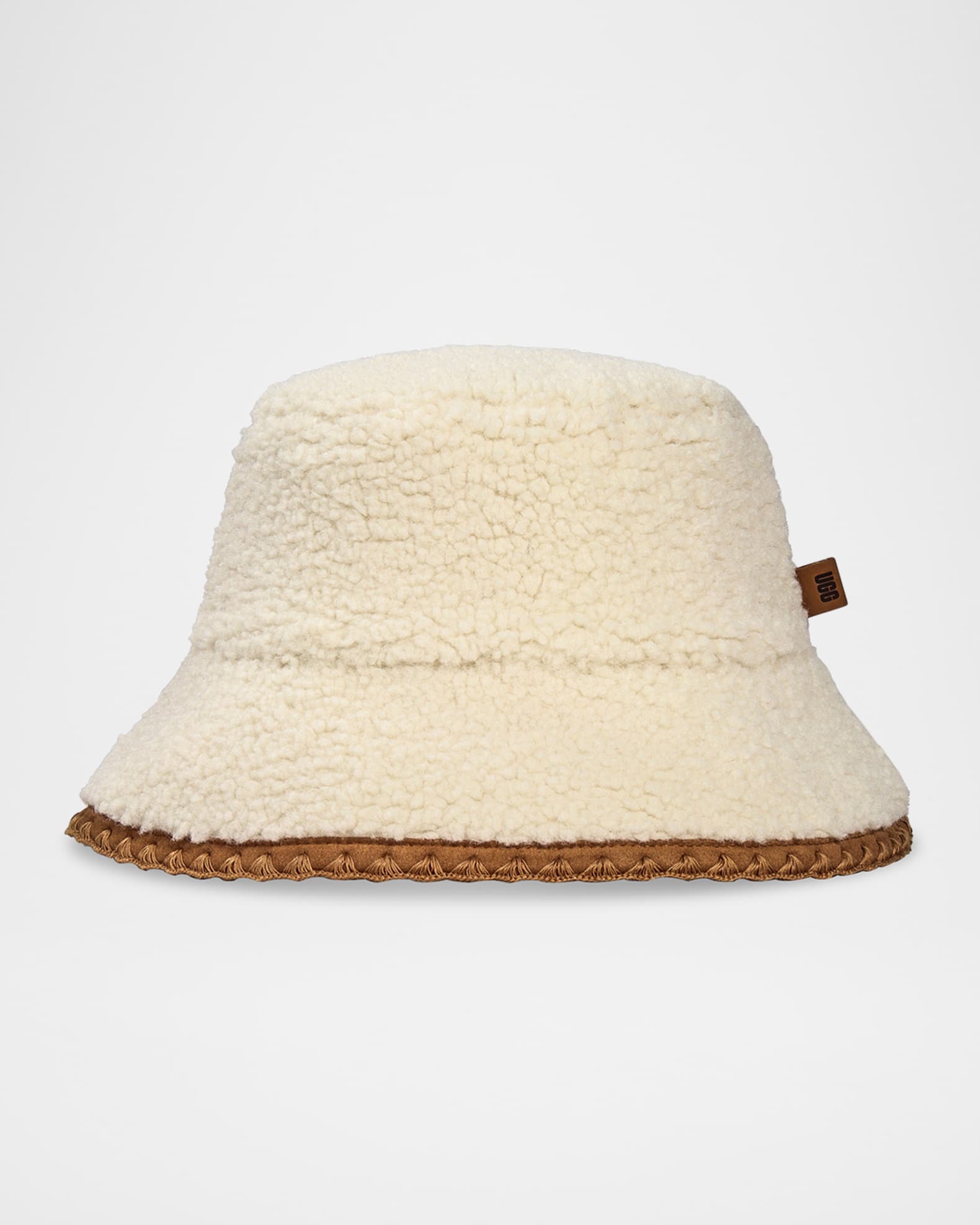 Fluff Faux-Fur Scalloped Bucket Hat 0