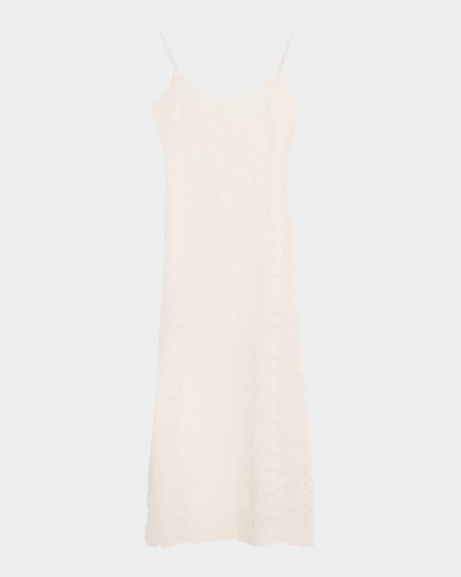 Peony Side-Slit Floral Lace Nightgown 0