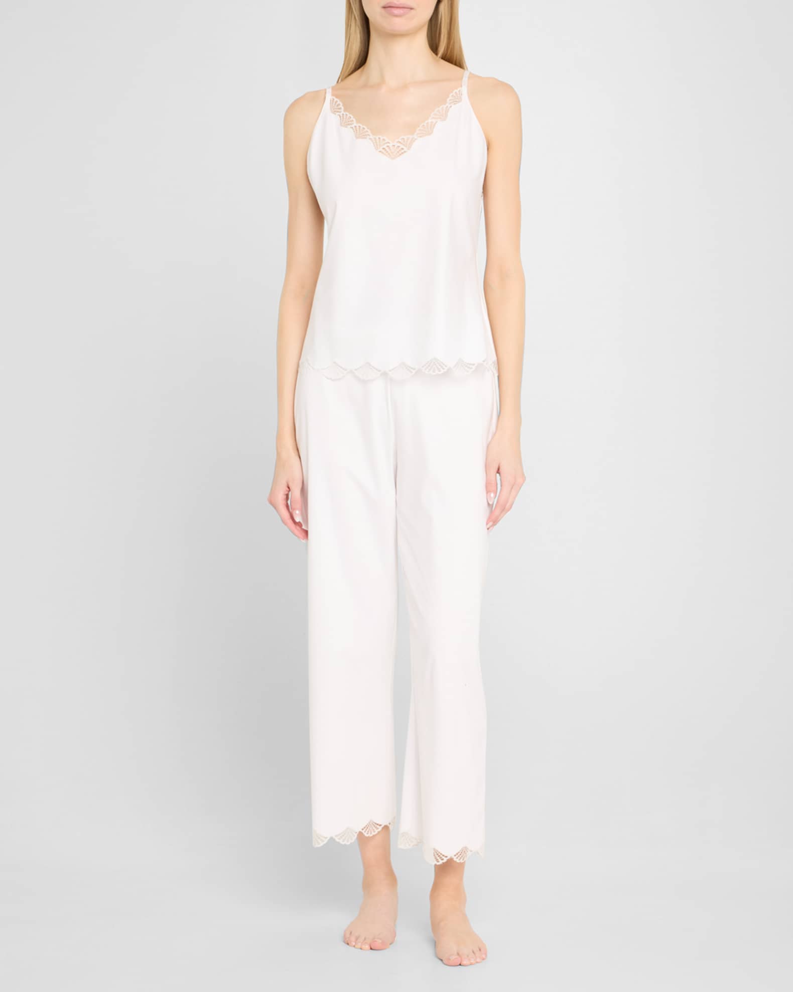 Bliss Serenity Lace-Trim Cotton Pajama Set 1