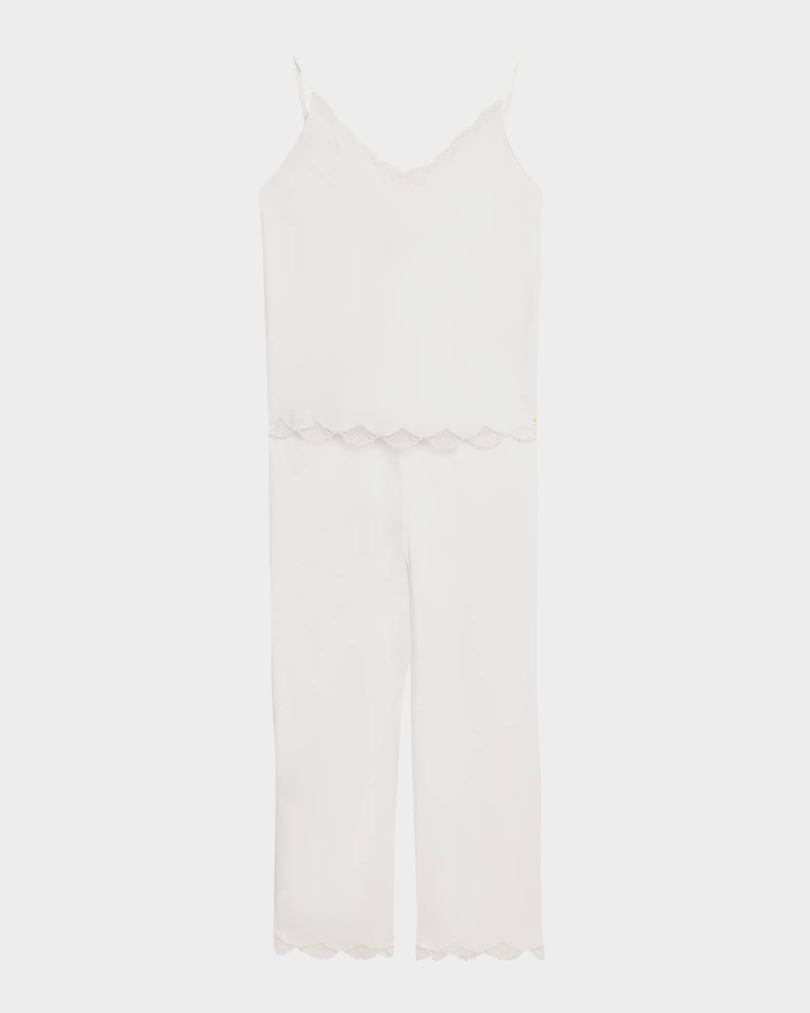 Bliss Serenity Lace-Trim Cotton Pajama Set 0