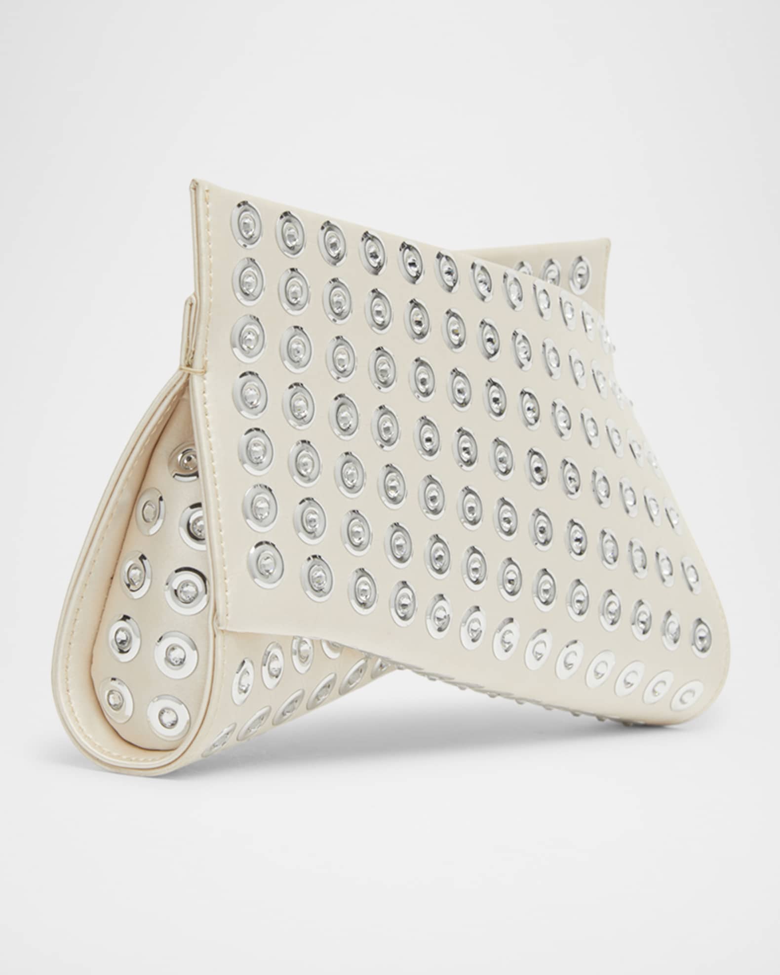 Loubitwist Small Boum Mirror Clutch Bag in Crepe Satin  1