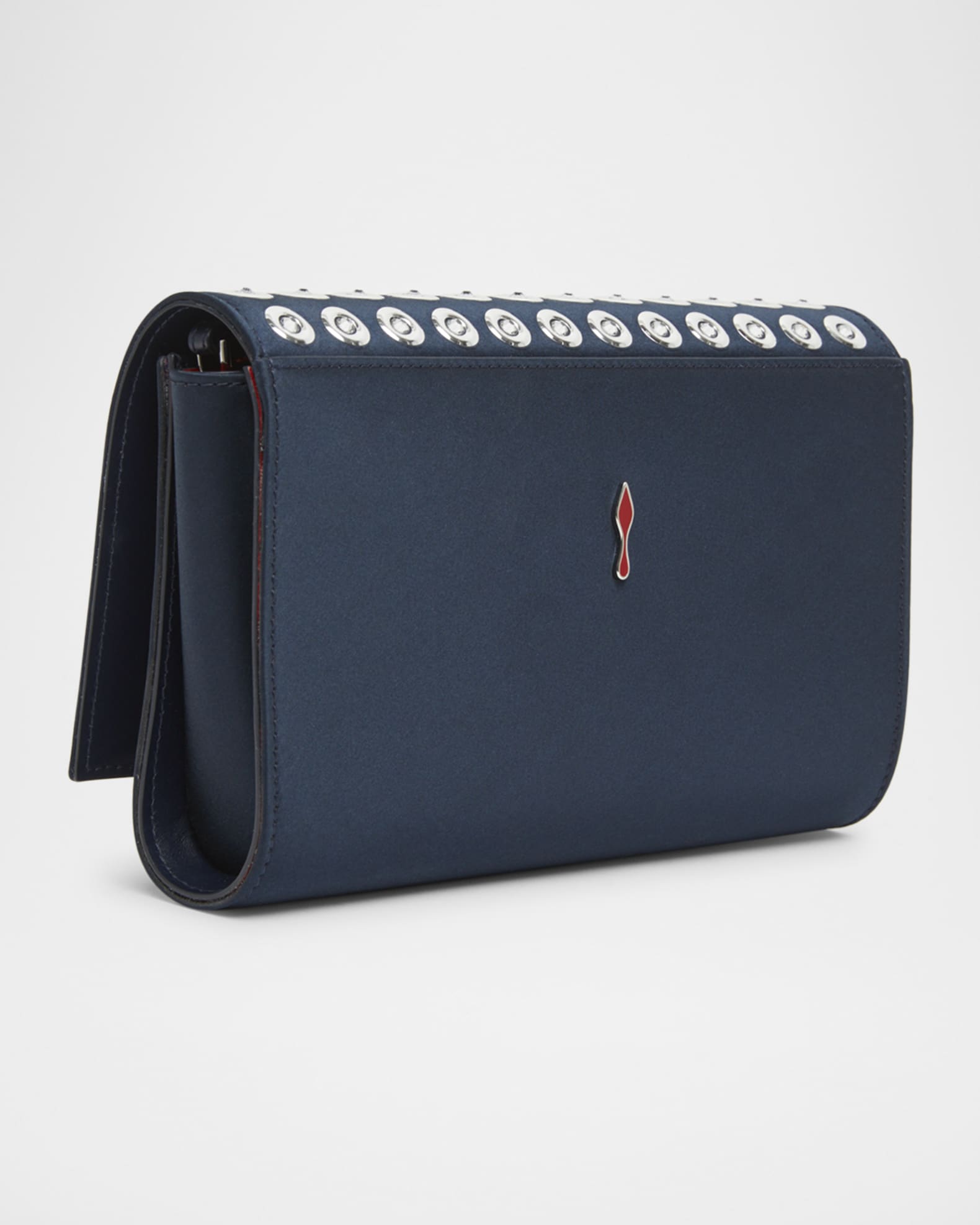 Christian Louboutin Paloma Mirror-Studded Chain Clutch Bag