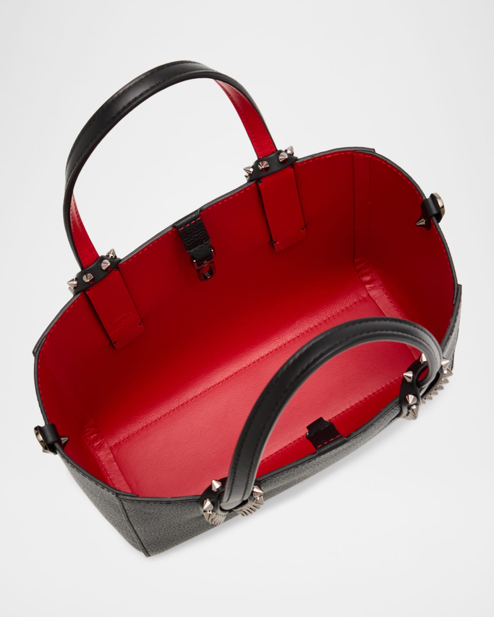 Christian Louboutin Cabata Mini Tote Bag in Leather with Spikes