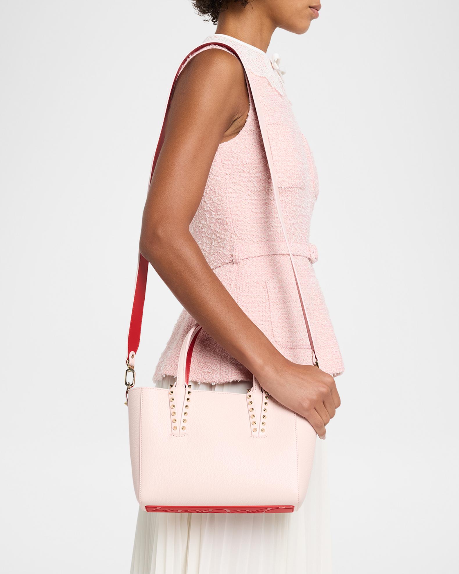 Christian Louboutin Cabata Mini Tote Bag in Leather with Spikes