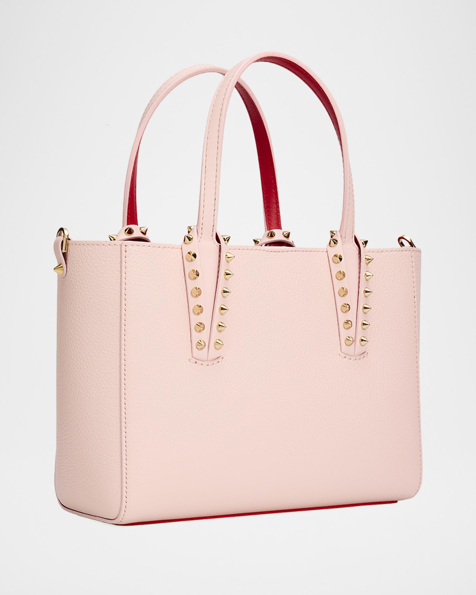 Christian Louboutin Cabata Mini Tote Bag in Leather with Spikes