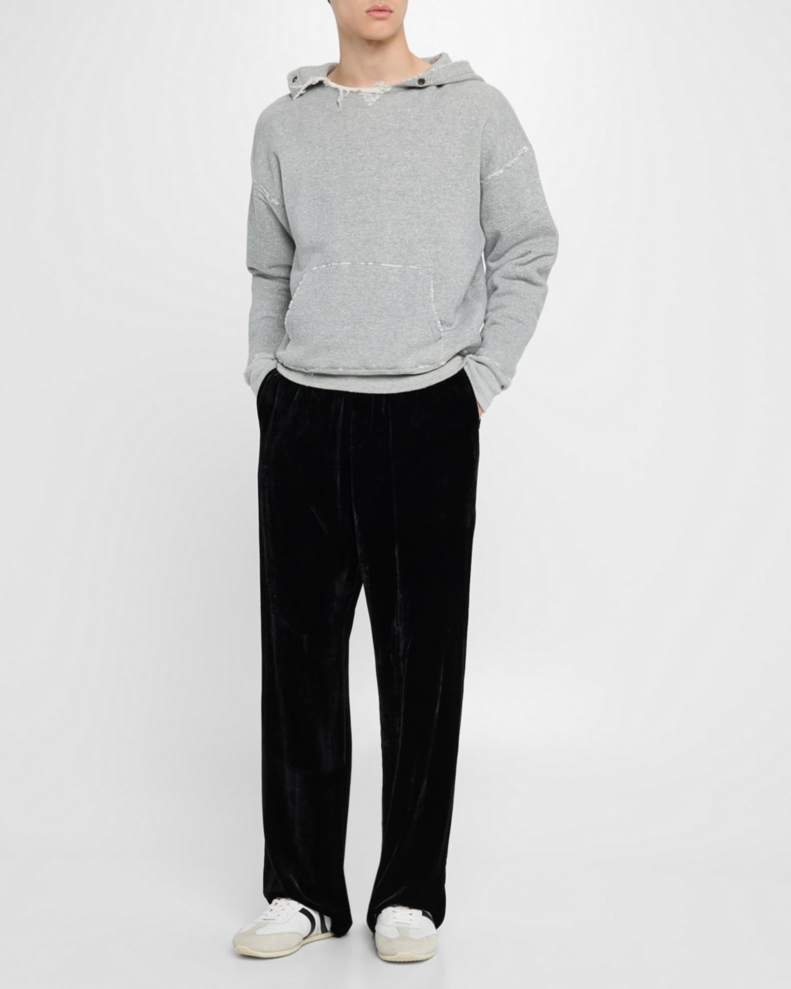 Men's Velvet-Effect Pull-On Pants 1