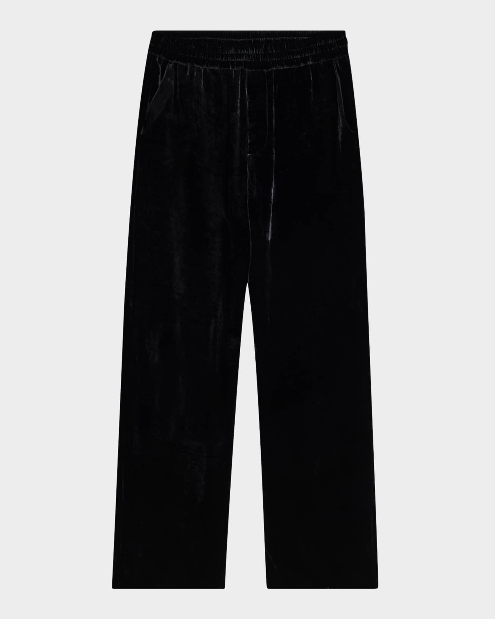 Men's Velvet-Effect Pull-On Pants 0
