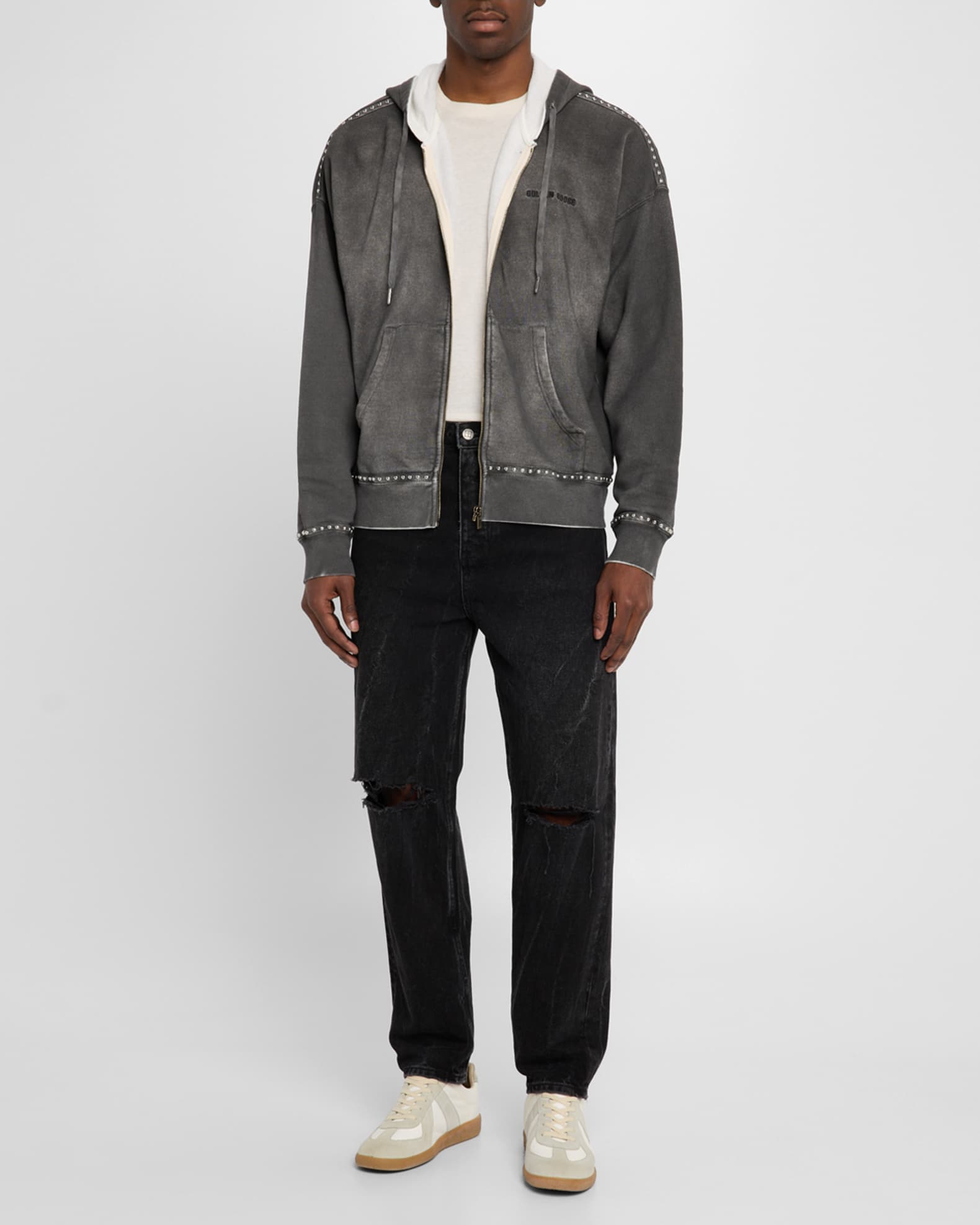 パーカー・フーディ Golden Goose Golden Goose Men's Journey Studded Fleece Zip Hoodie