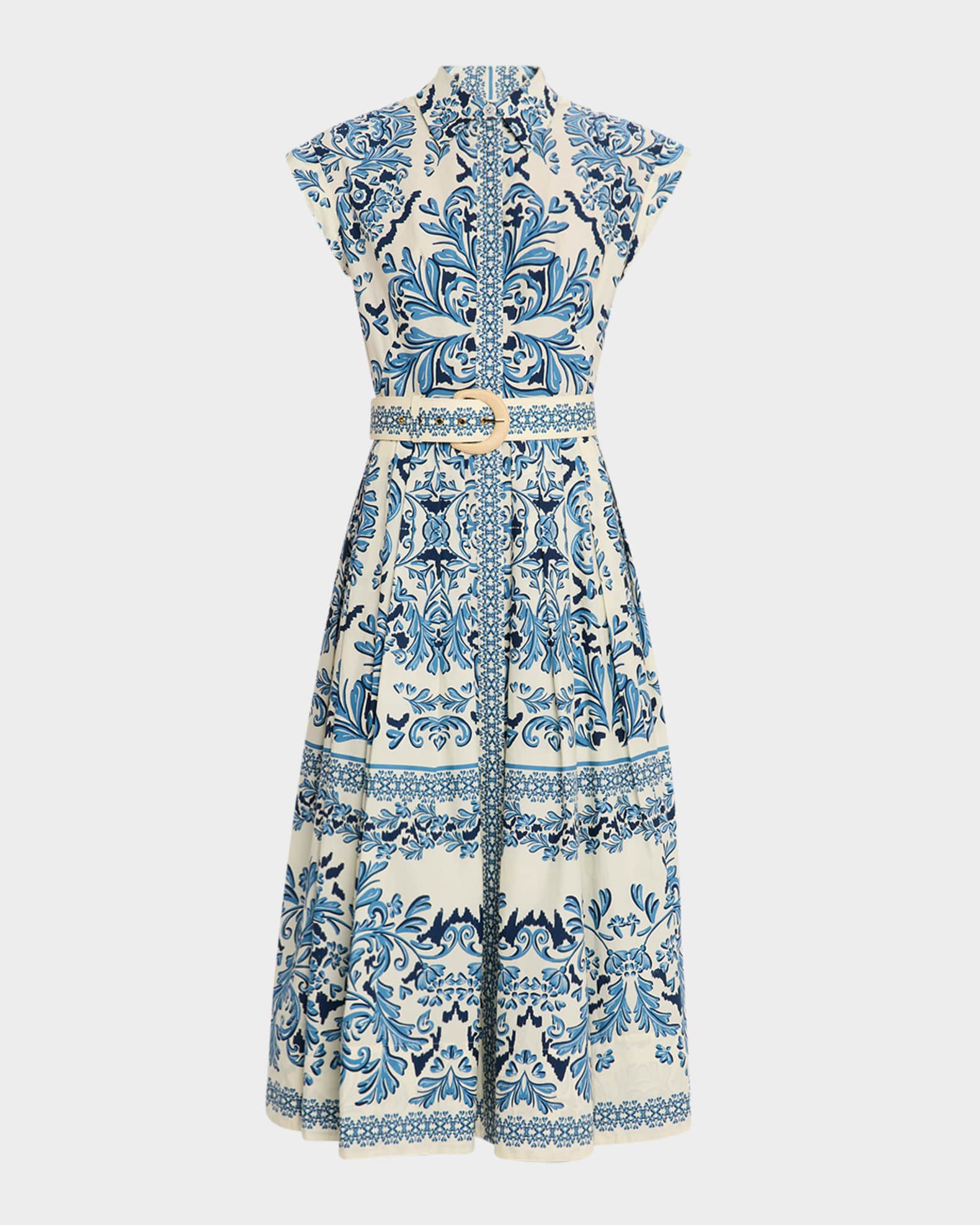 Octavia Floral Cap-Sleeve Dress 0
