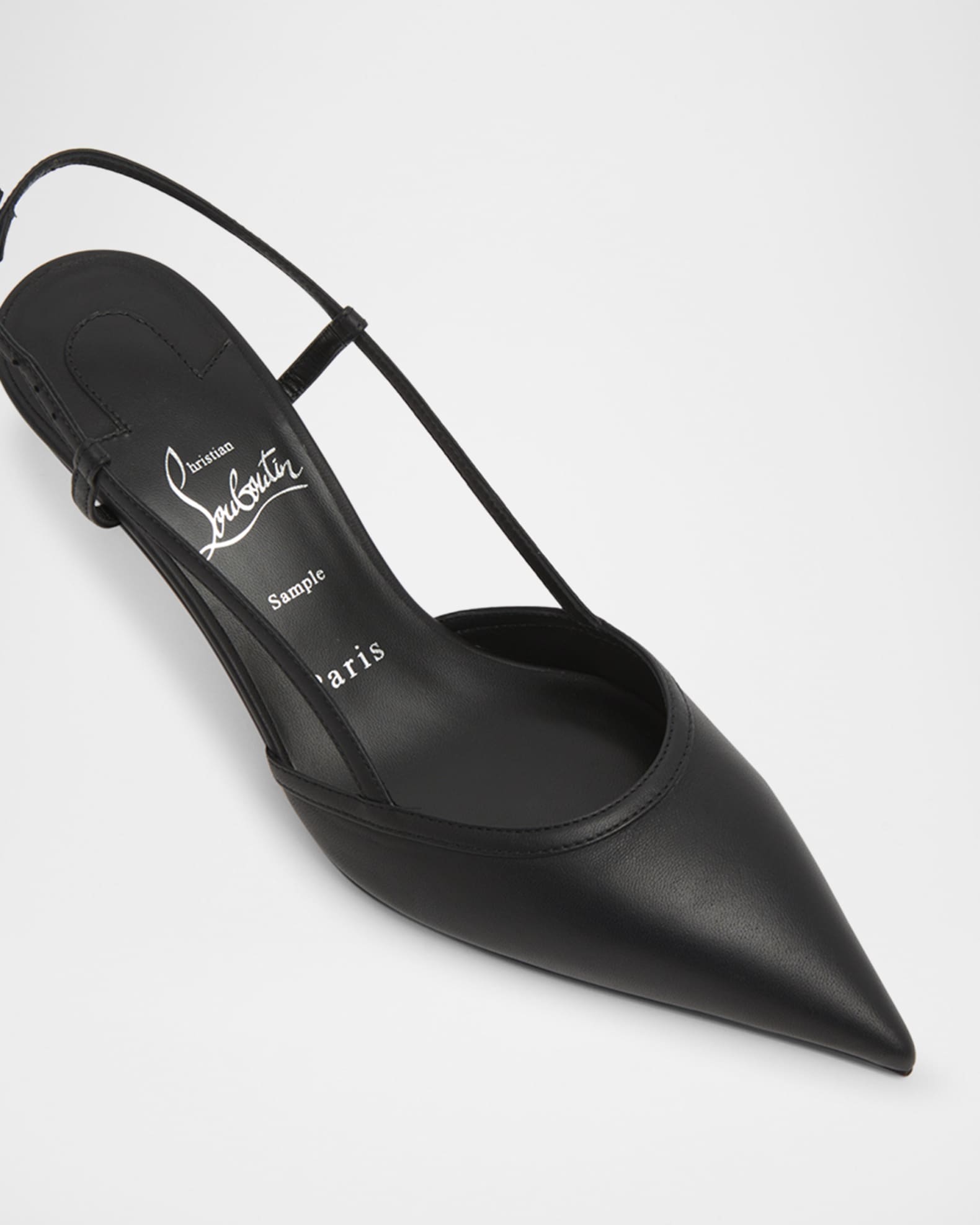 Christian Louboutin Miss Z Leather Slingback Red Sole Pumps Christian Louboutin Miss Z Leather Slingback Red Sole Pumps