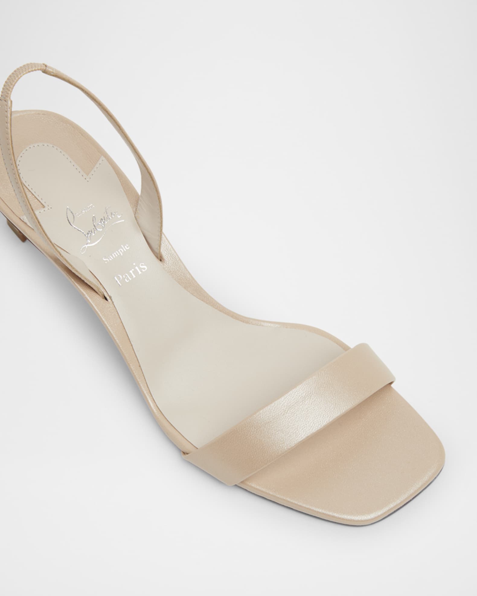 Condora Leather Red Sole Slingback Sandals
