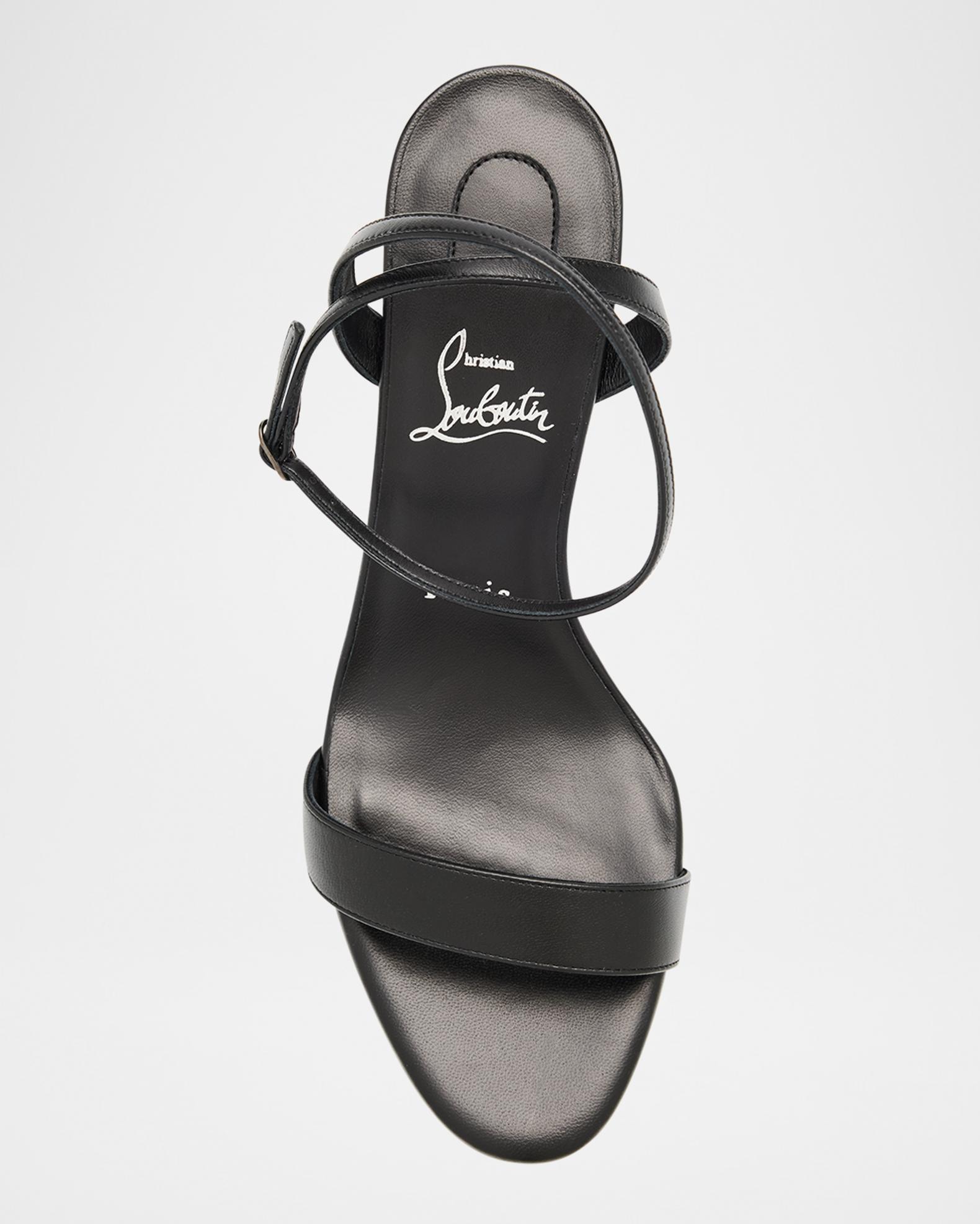 Christian Louboutin 80mm Miss Z Leather Sandals | Neiman Marcus