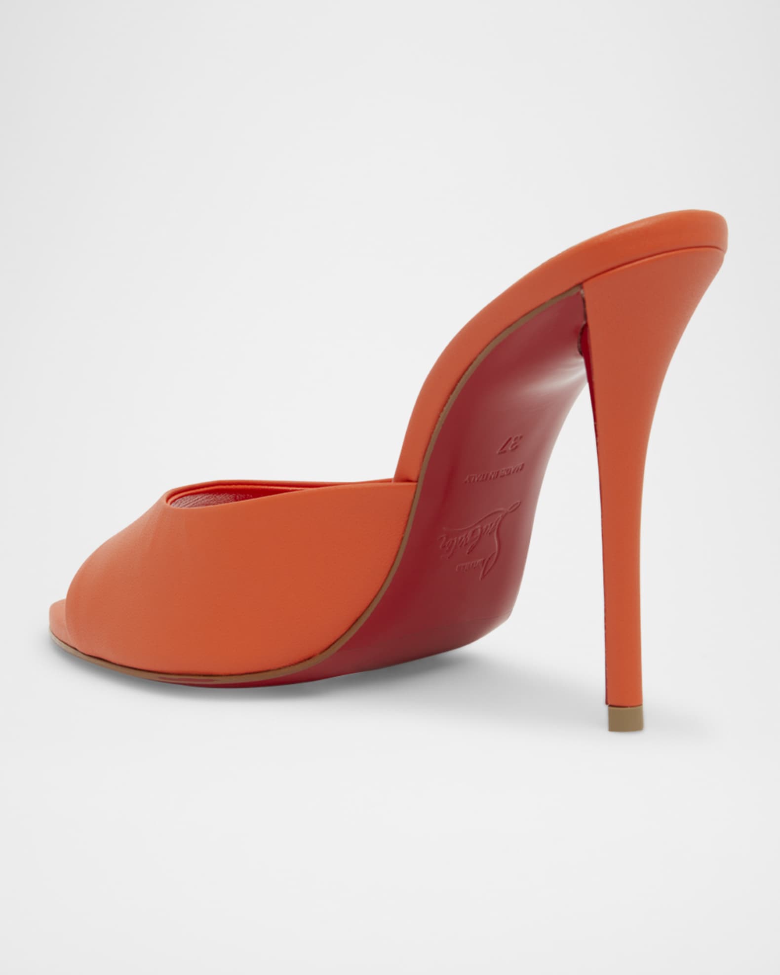 Miss Z Leather Red Sole Mule Sandals 1