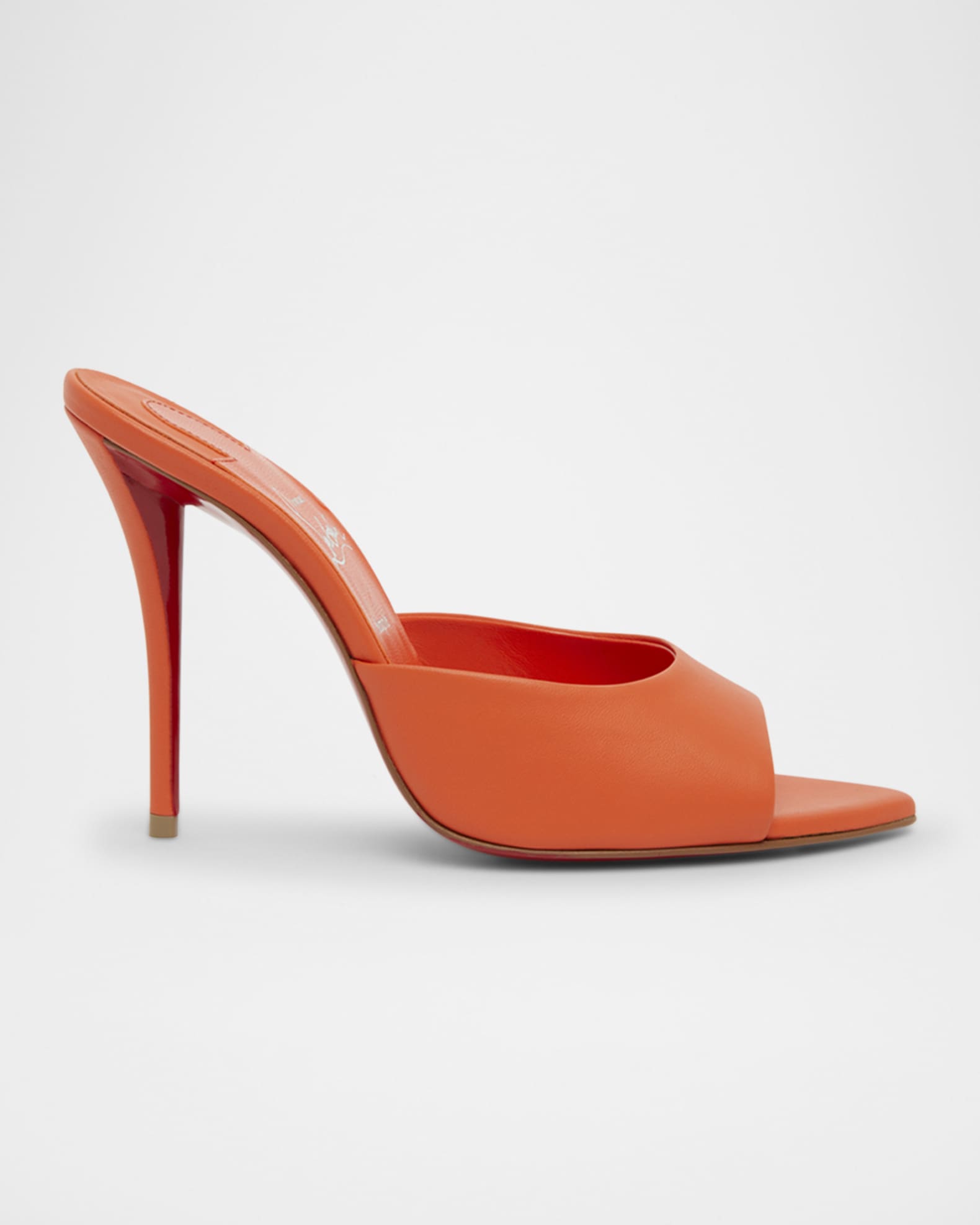 Miss Z Leather Red Sole Mule Sandals 0