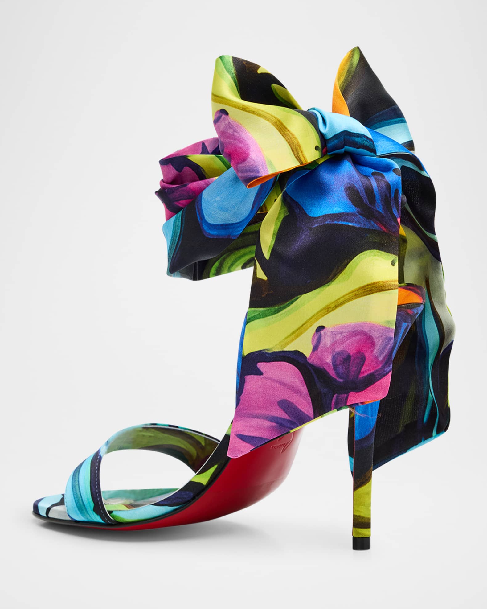 le decore le talon lady ribbon ミュール Christian Louboutin SANDALE DU DESERT Crepe Silk Tie Bow