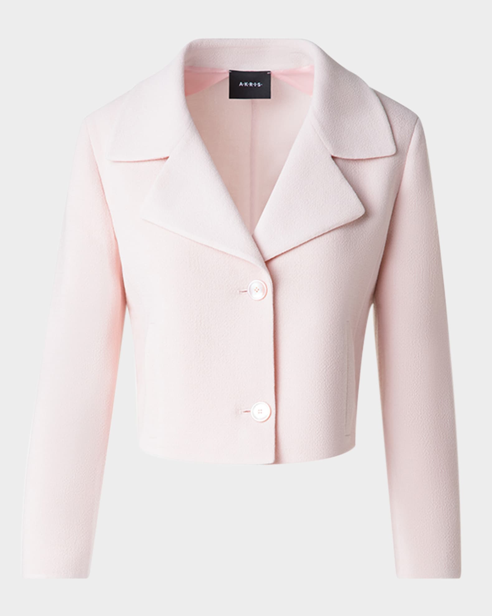 Wide Lapel Single-Breasted Crop Jacket 0