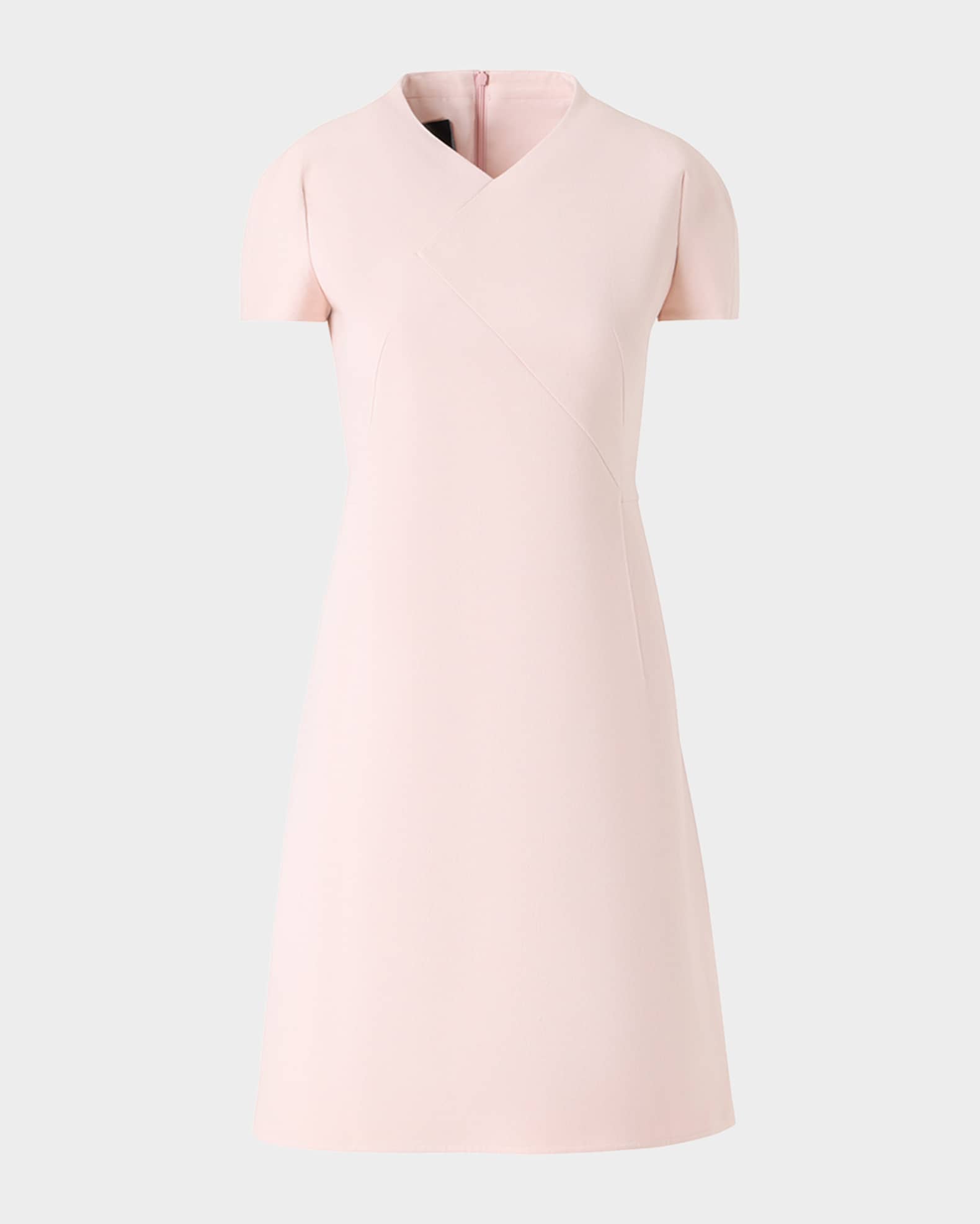 Double-Face Cotton-Silk A-Line Dress 0
