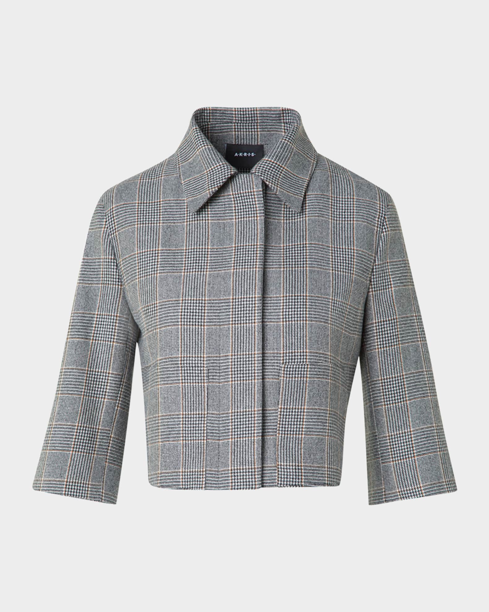 Winslow Short Prince Of Wales Check Cashmere Jacket  0