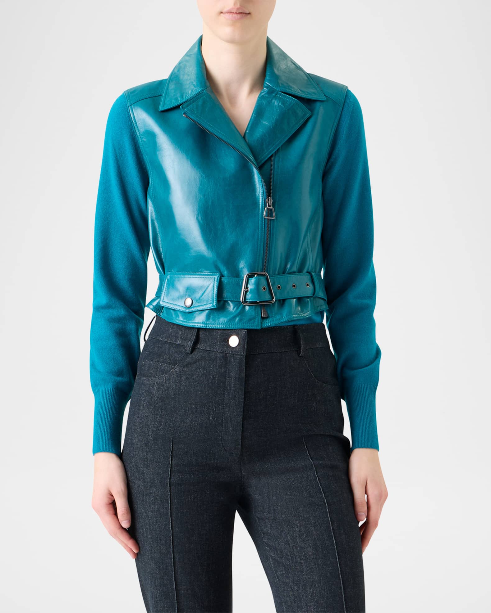 Alvy Nappa Leather Biker Vest 1