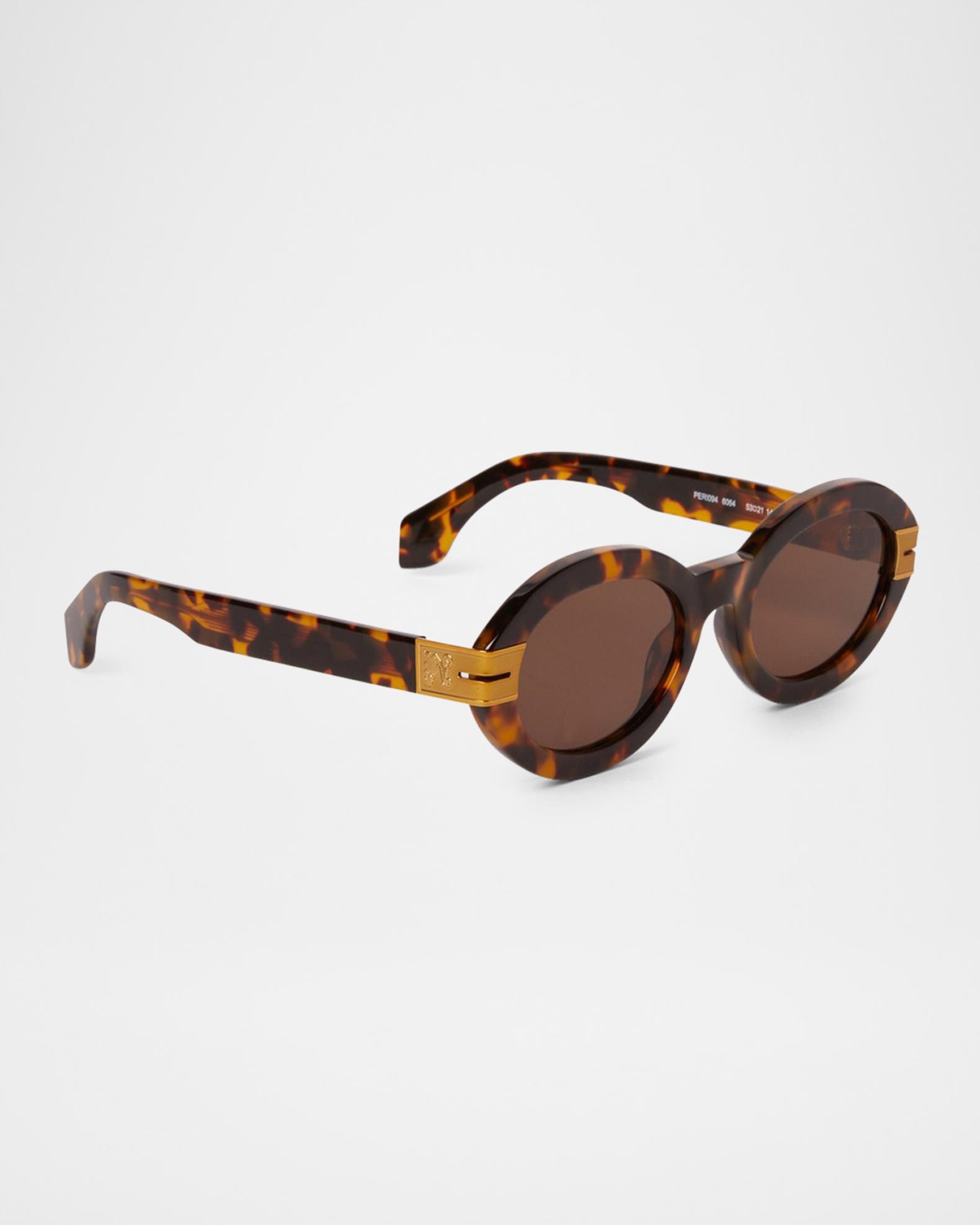 Palm Angels Cream Oval Sunglasses with Gold Accents Palm Angels Harmony Oval Acetate Sunglasses | Neiman Marcus main image 3