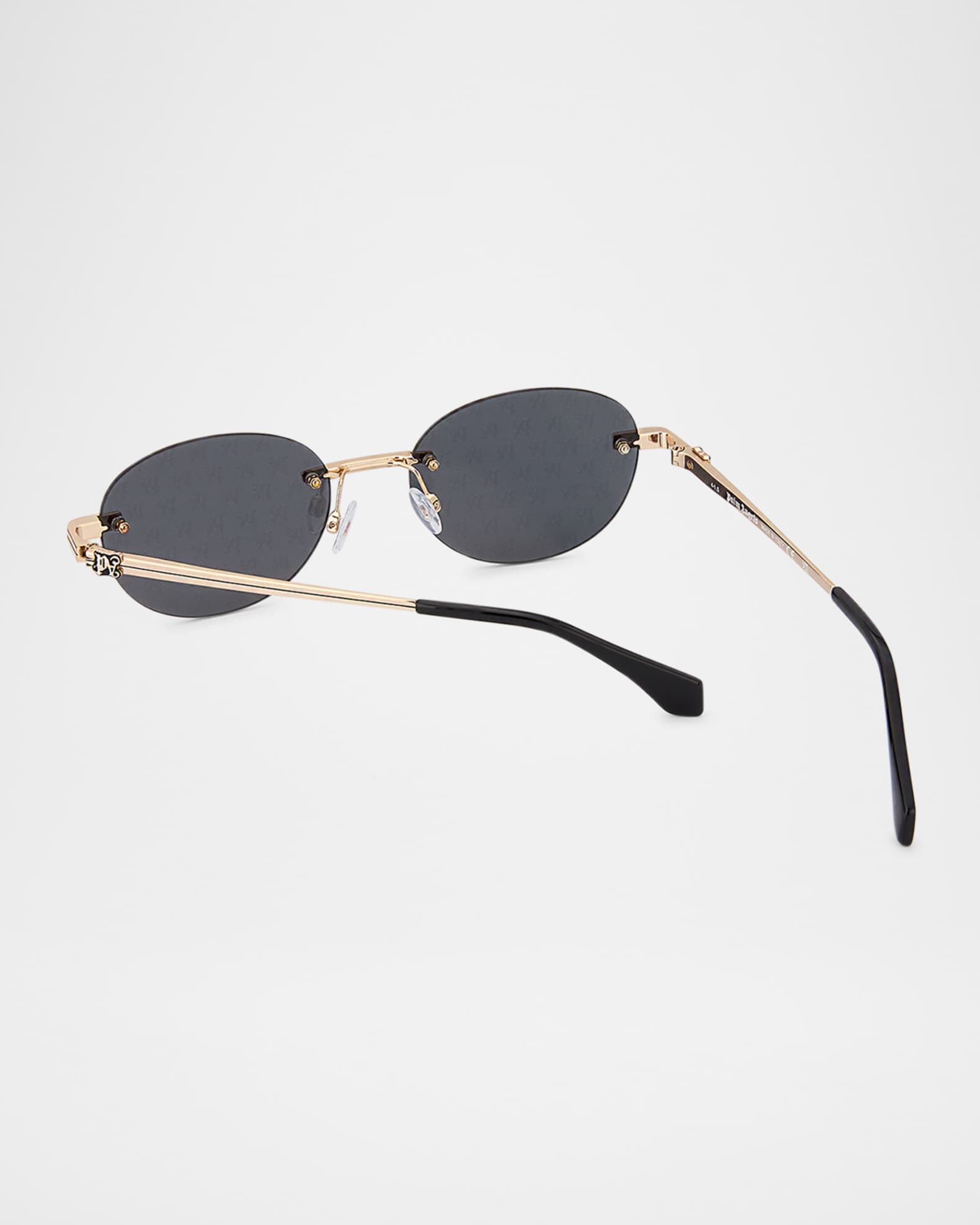Crystal Metal Oval Sunglasses 1