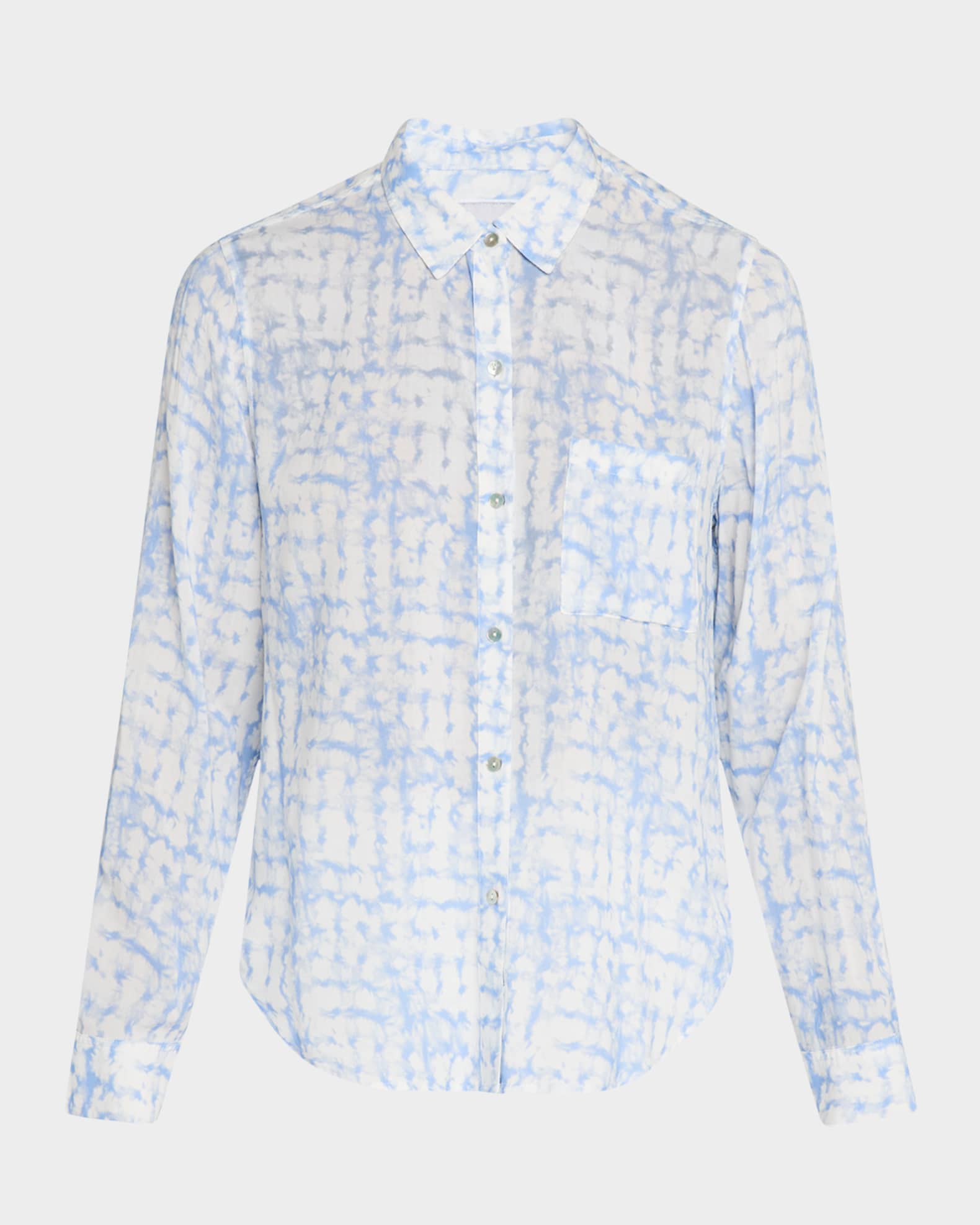 Diffused Plaid Josephine Button-Front Blouse 0
