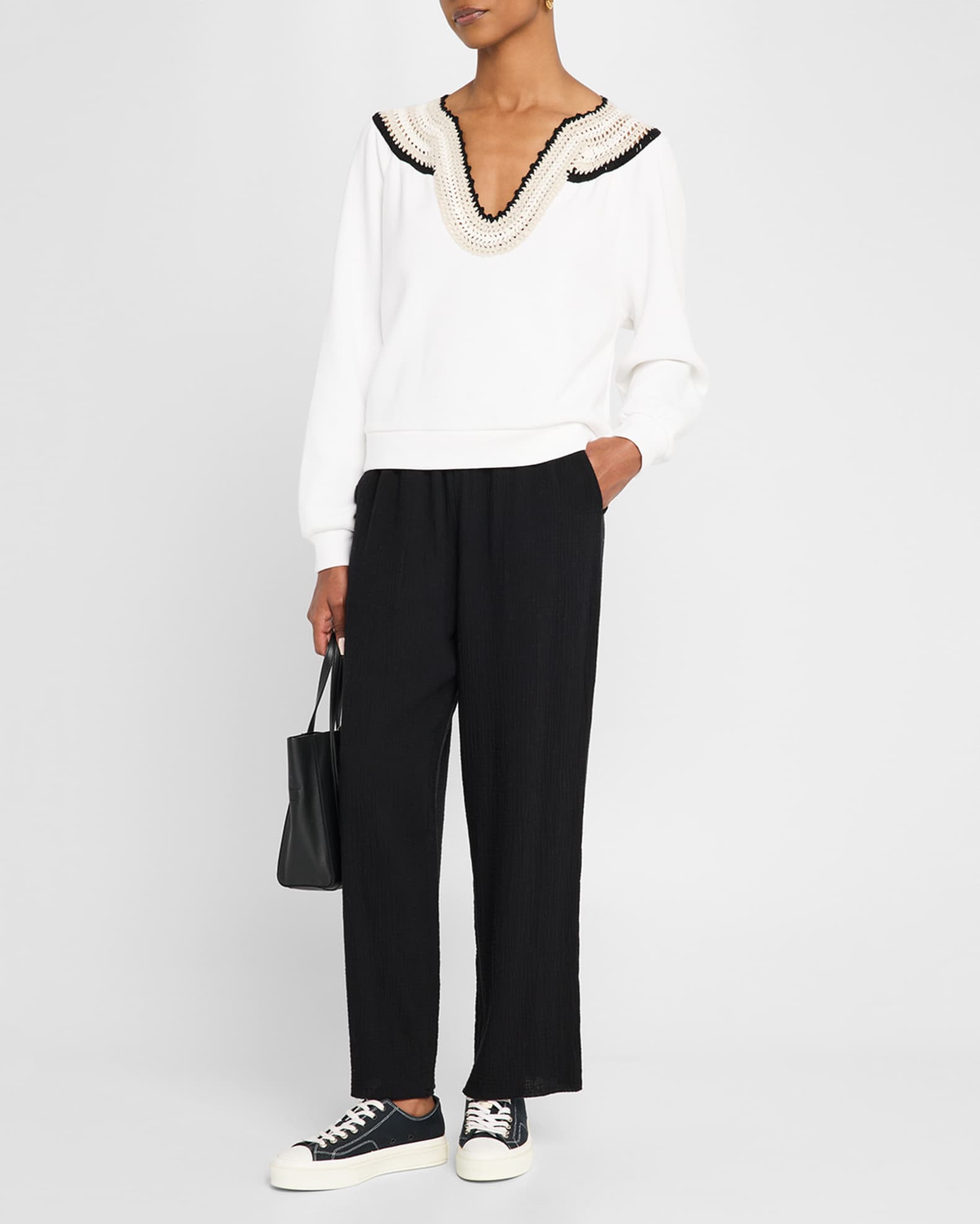 Sava Crochet-Trim Sweatshirt 1