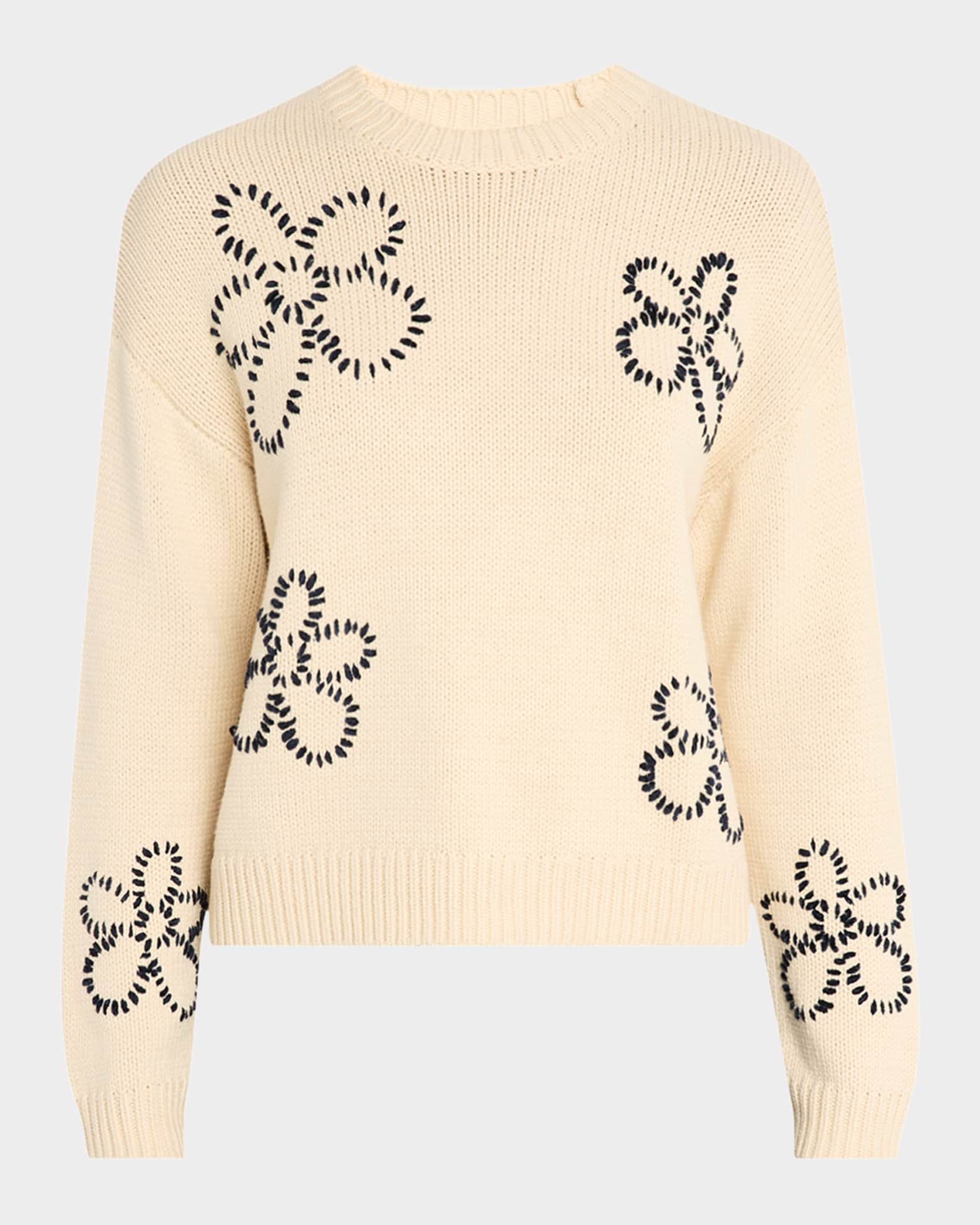 Zoey Stitched Daisy Sweater 0