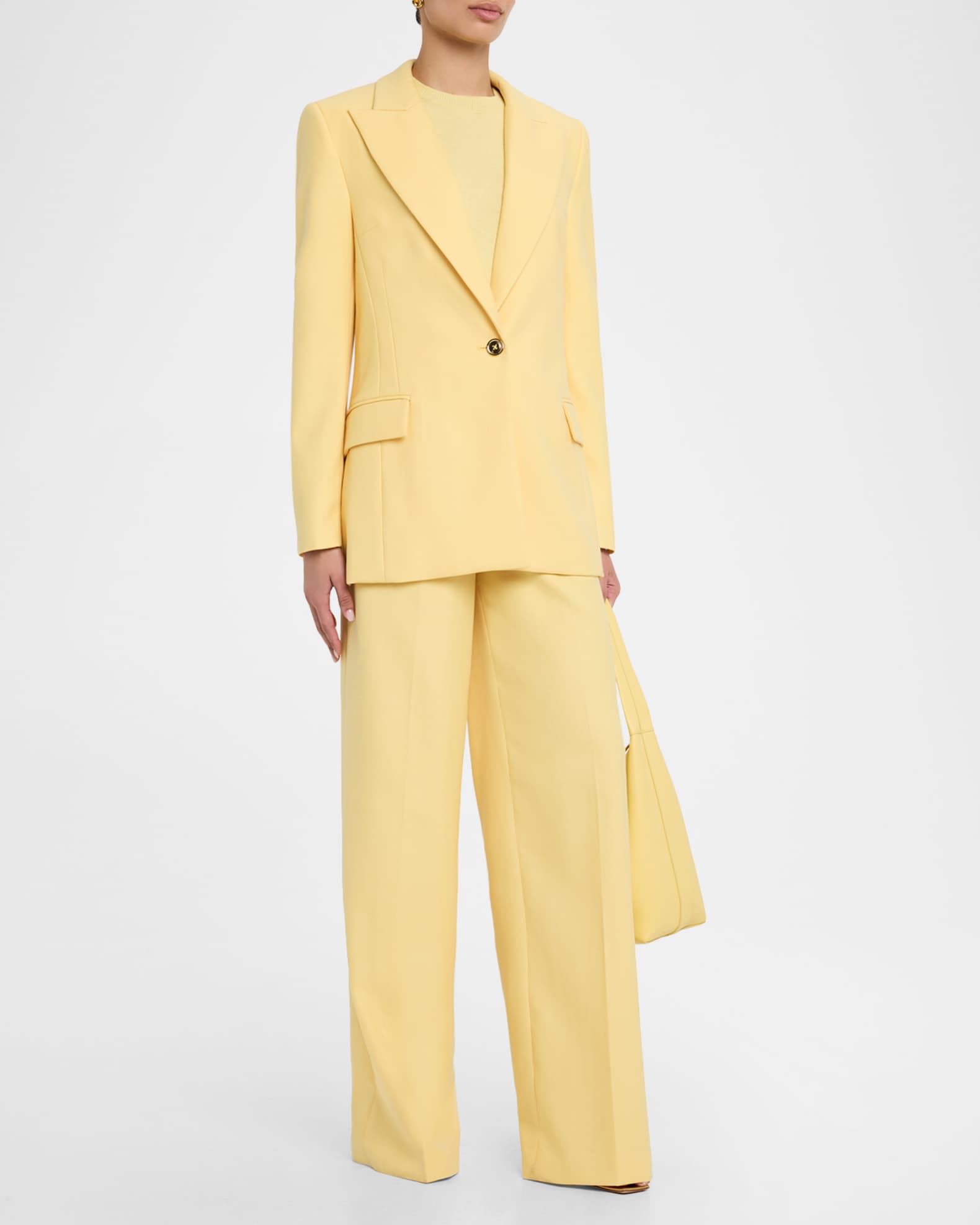 Single-Breasted Peak-Lapel Blazer 1