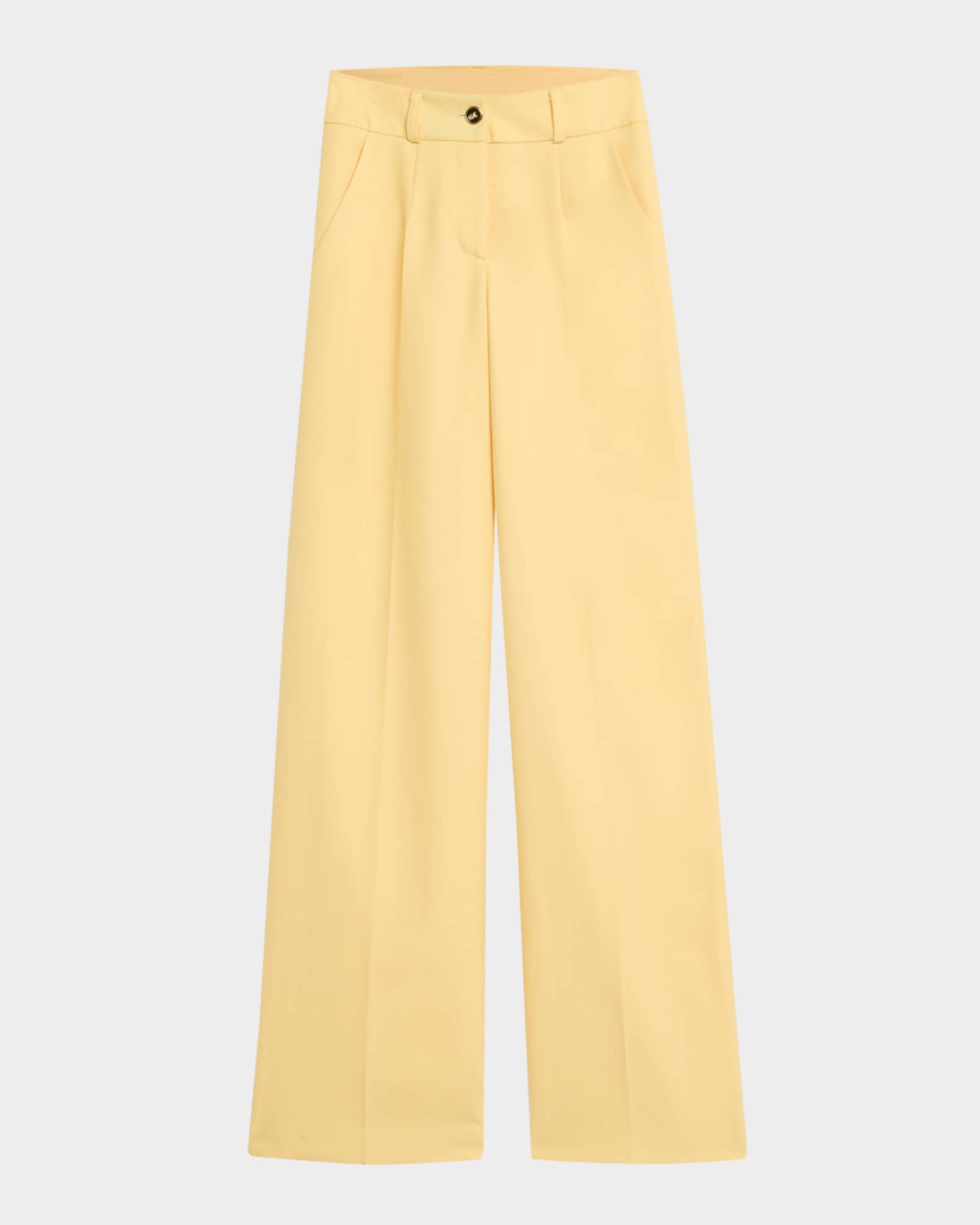 Pinstripe Wide Leg Wool Pants 0