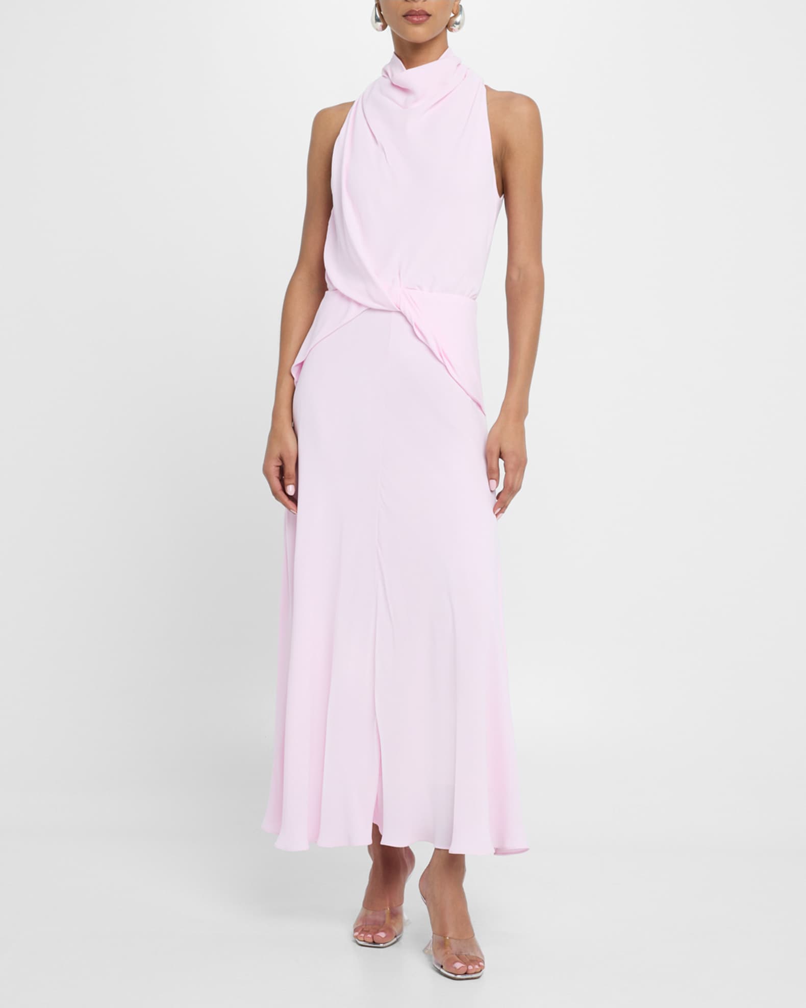 Valerie Draped Halter Midi Dress 1