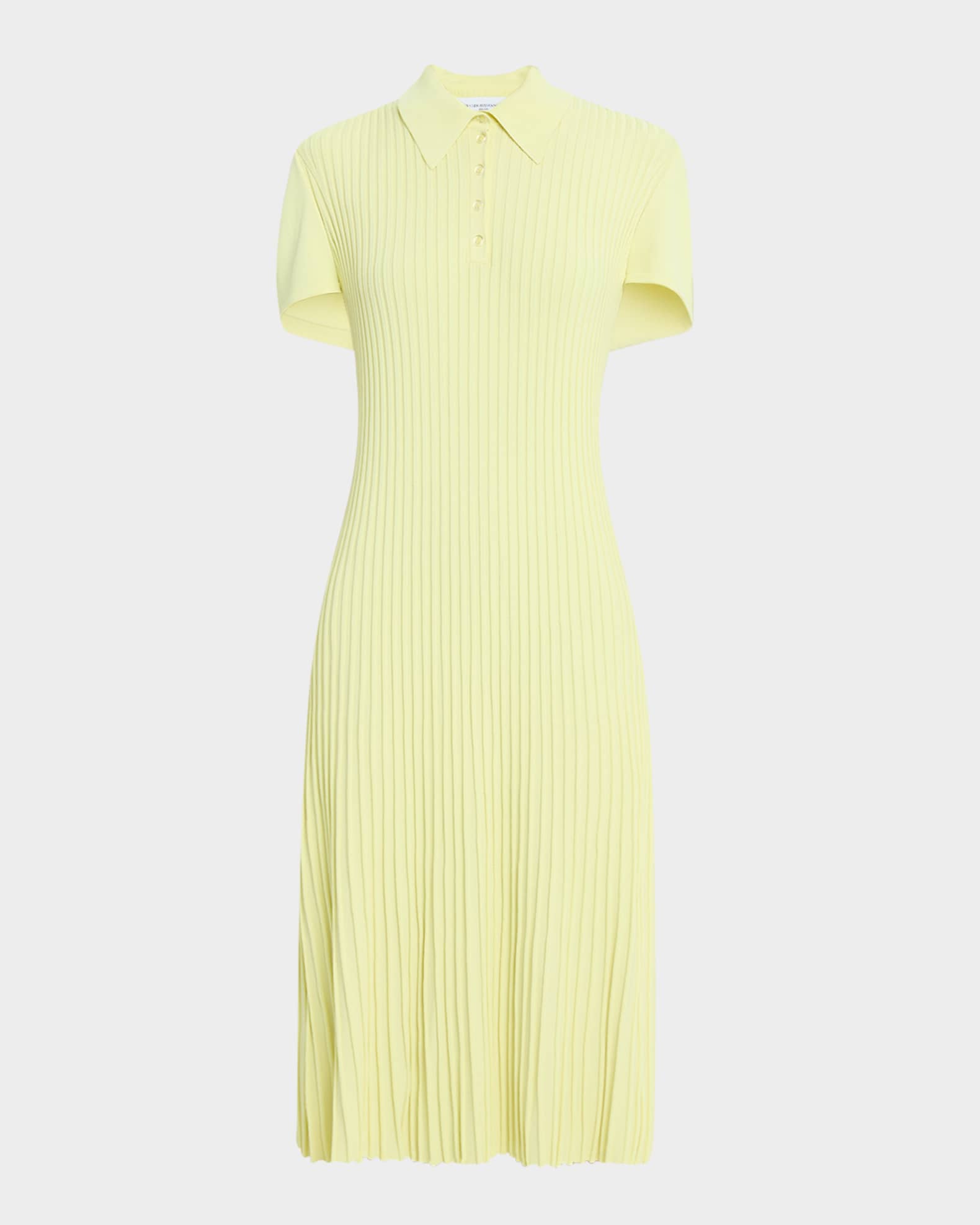 Joyce Pleated Cape Polo Midi Dress 0