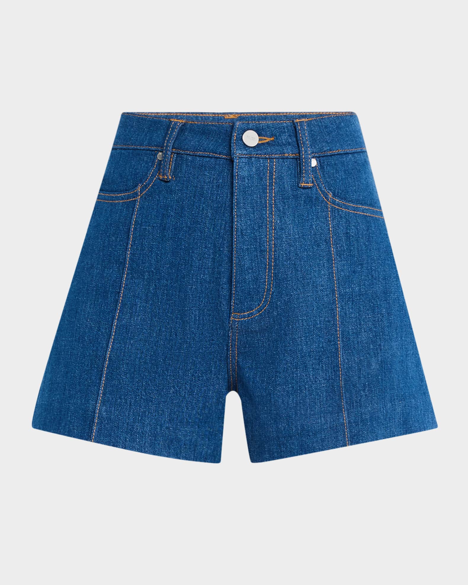 Dani Pintuck Denim Shorts 0