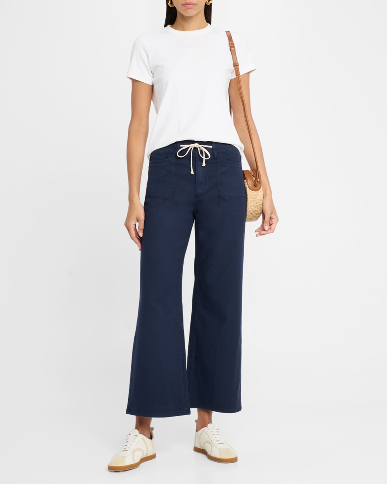 Ari Wide-Leg Tie-Waist Utility Pants 1