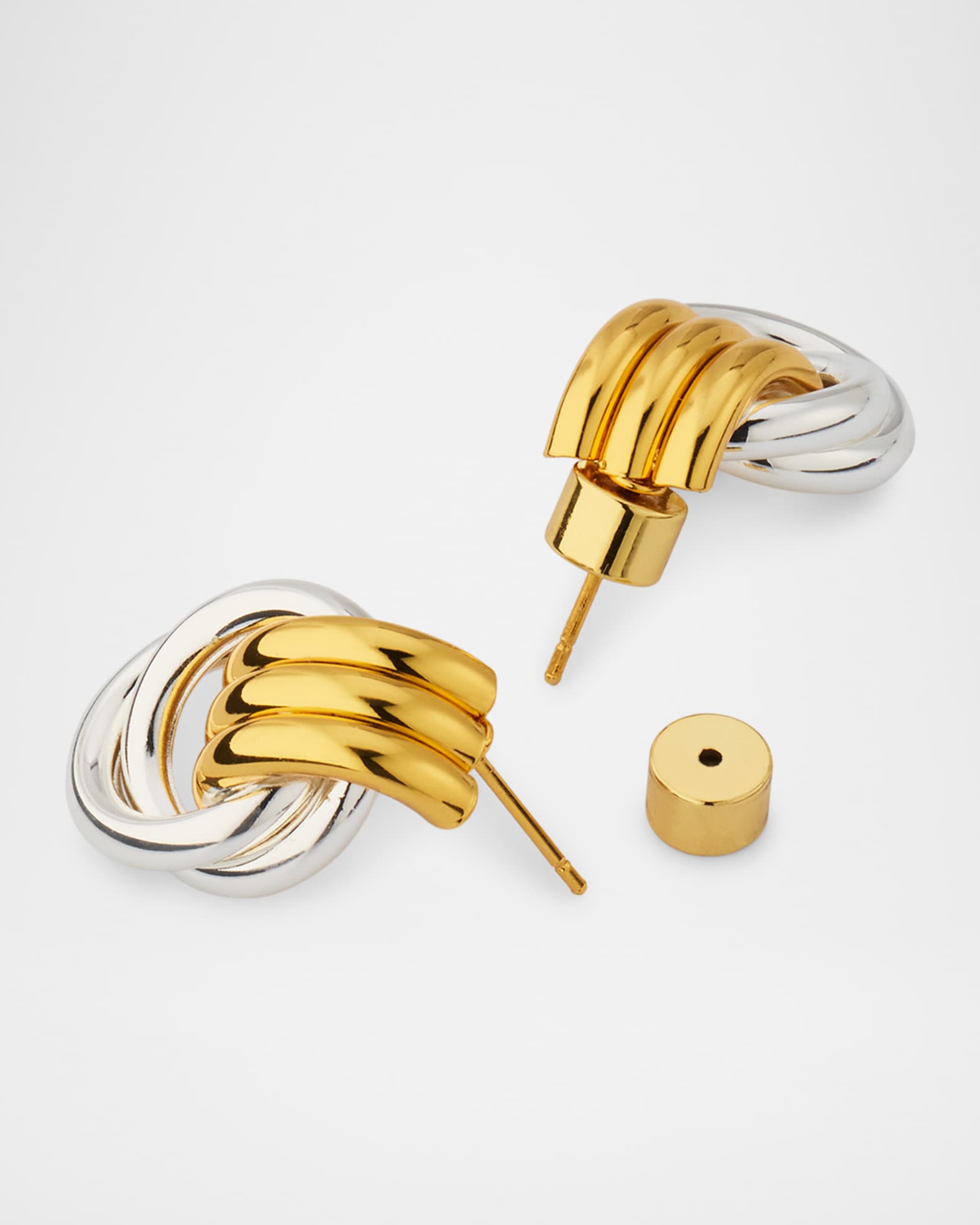 Two-Tone Double Knot Earrings