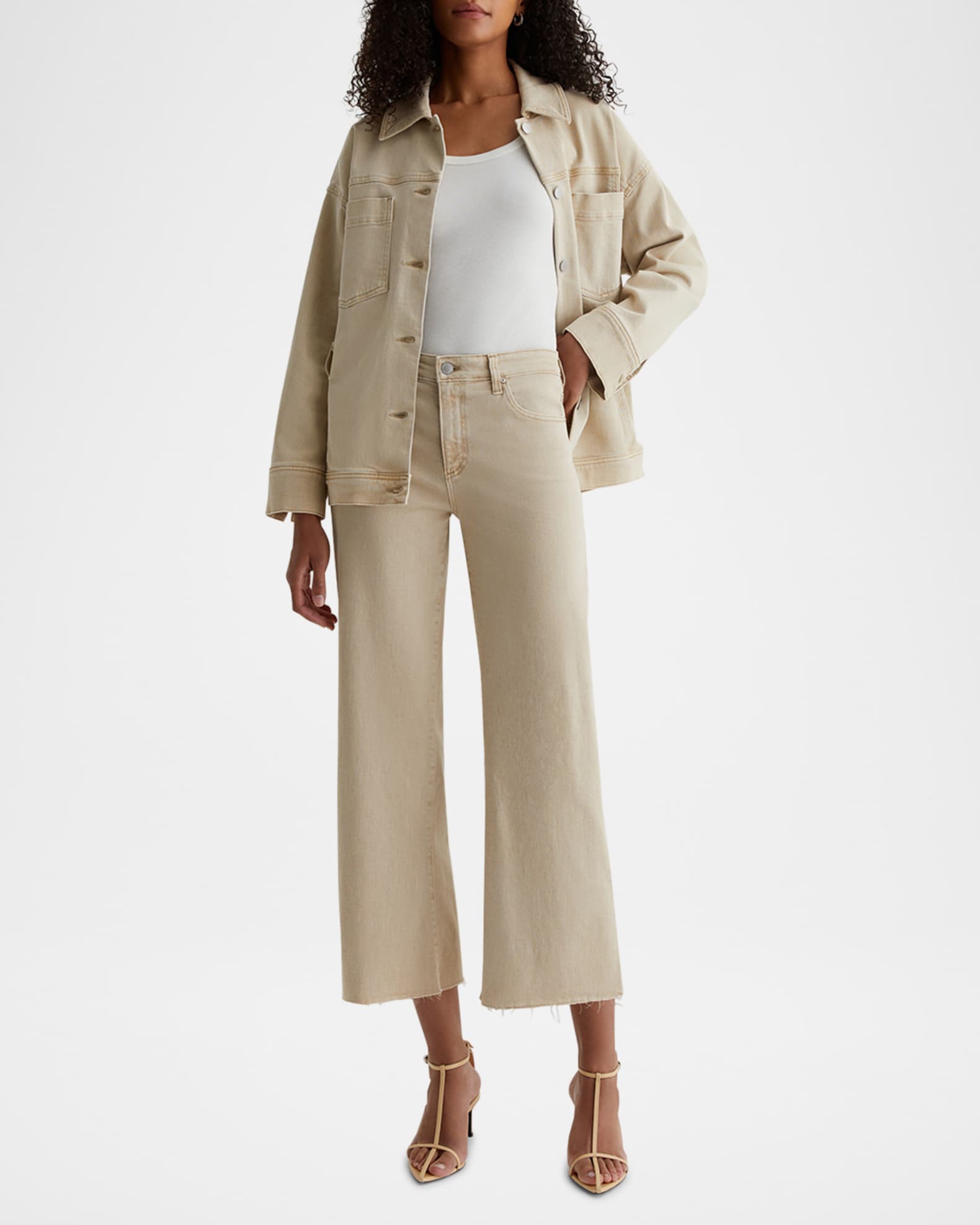 Saige Wide-Leg Crop Jeans 1