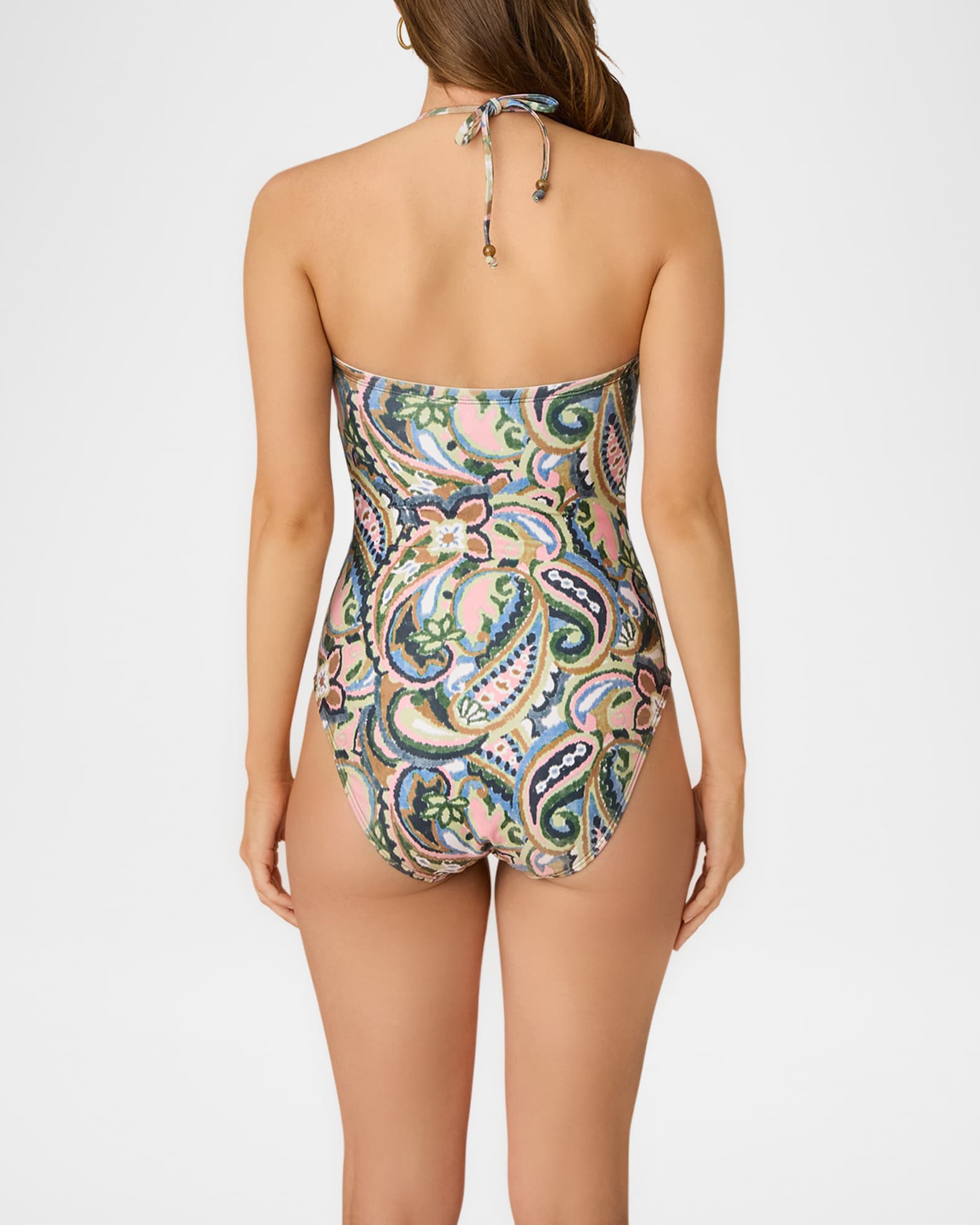 Paisley Cinched One-Piece Swimsuit