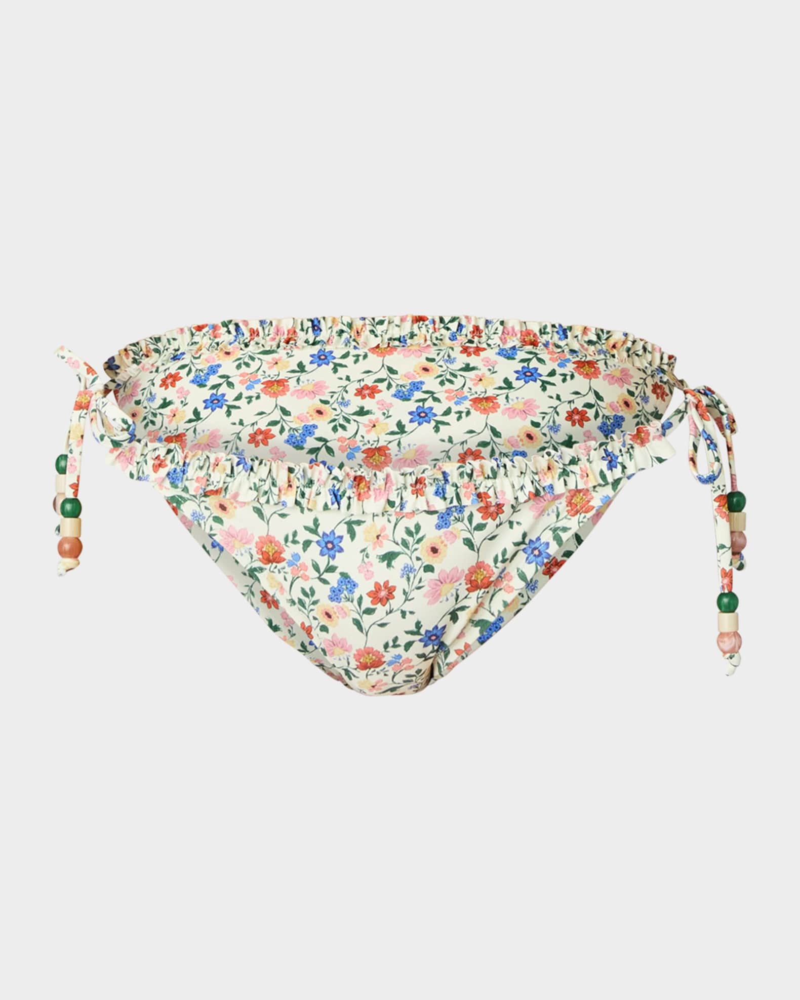 Floral Ruffle Bikini Bottoms 0