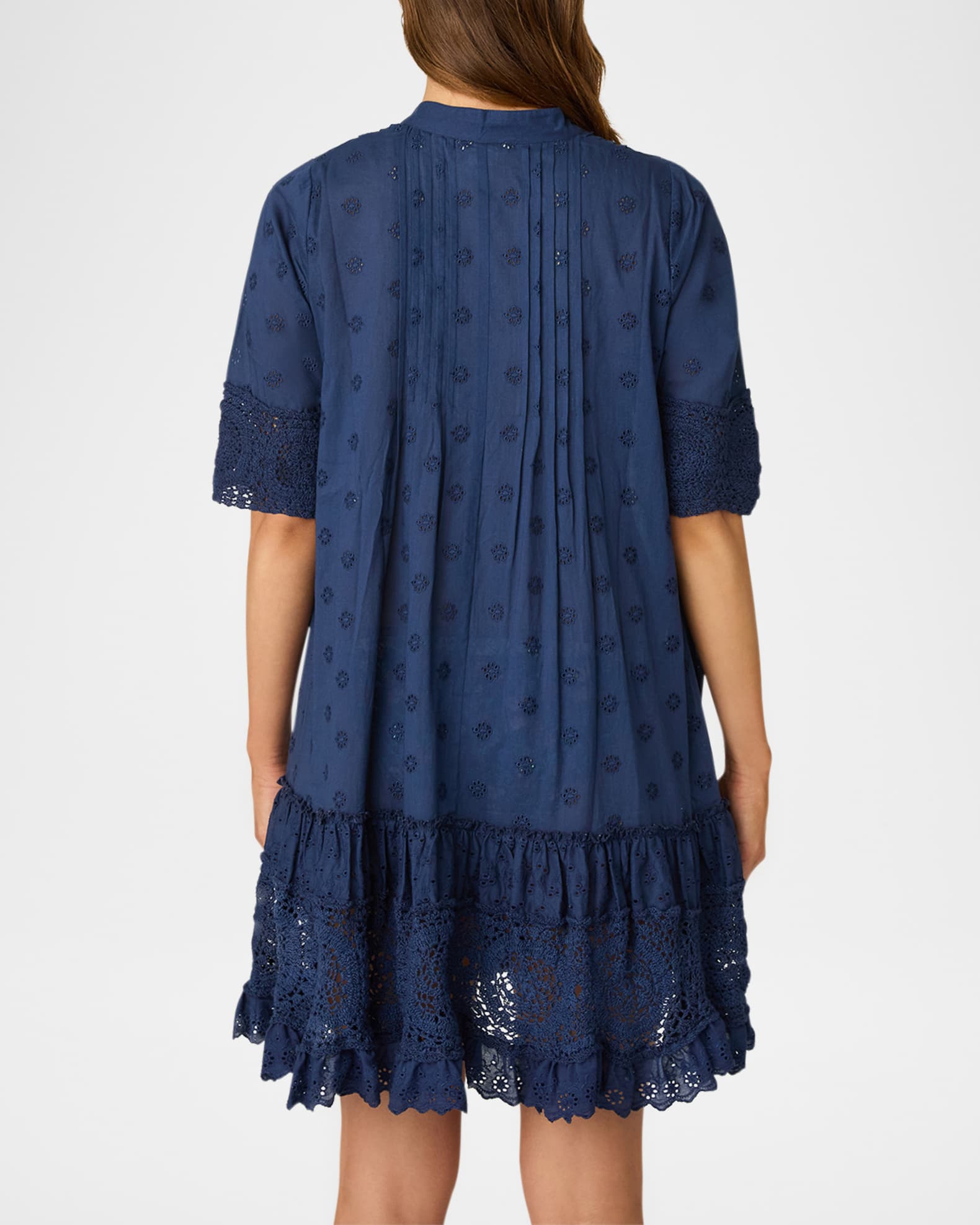 Shoshanna Milos Embroidered Mini Dress | Neiman Marcus