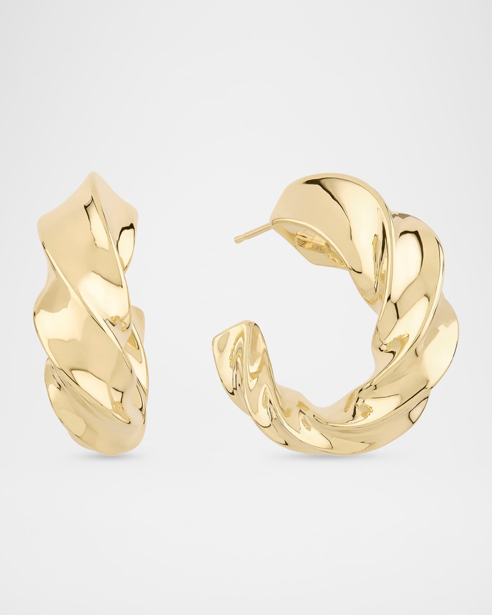 Wide Twisted Hollow Hoop Earrings 0