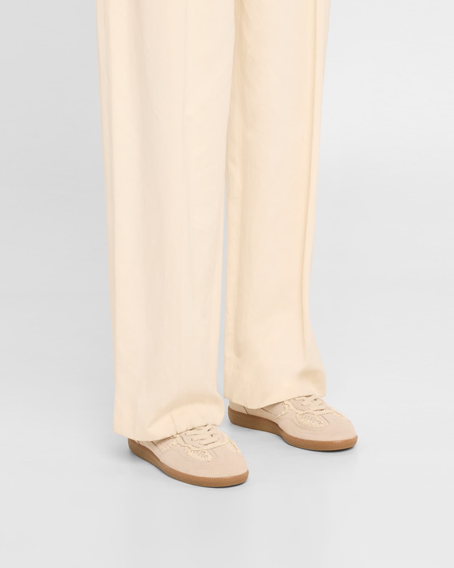 ALOHAS TB.490 Suede Crochet-Trim Sneakers | Neiman Marcus