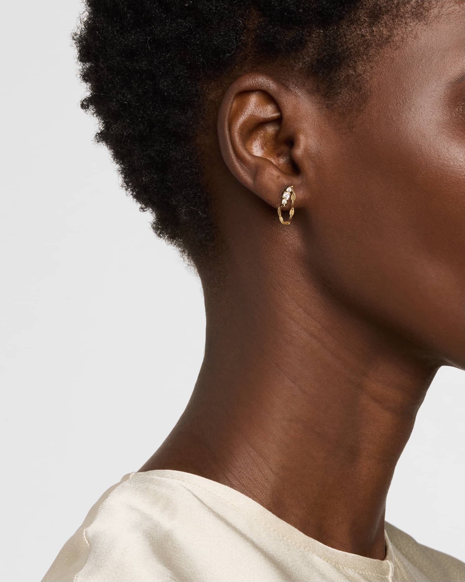 Solo Blake Draping Diamond Stud Earrings 1