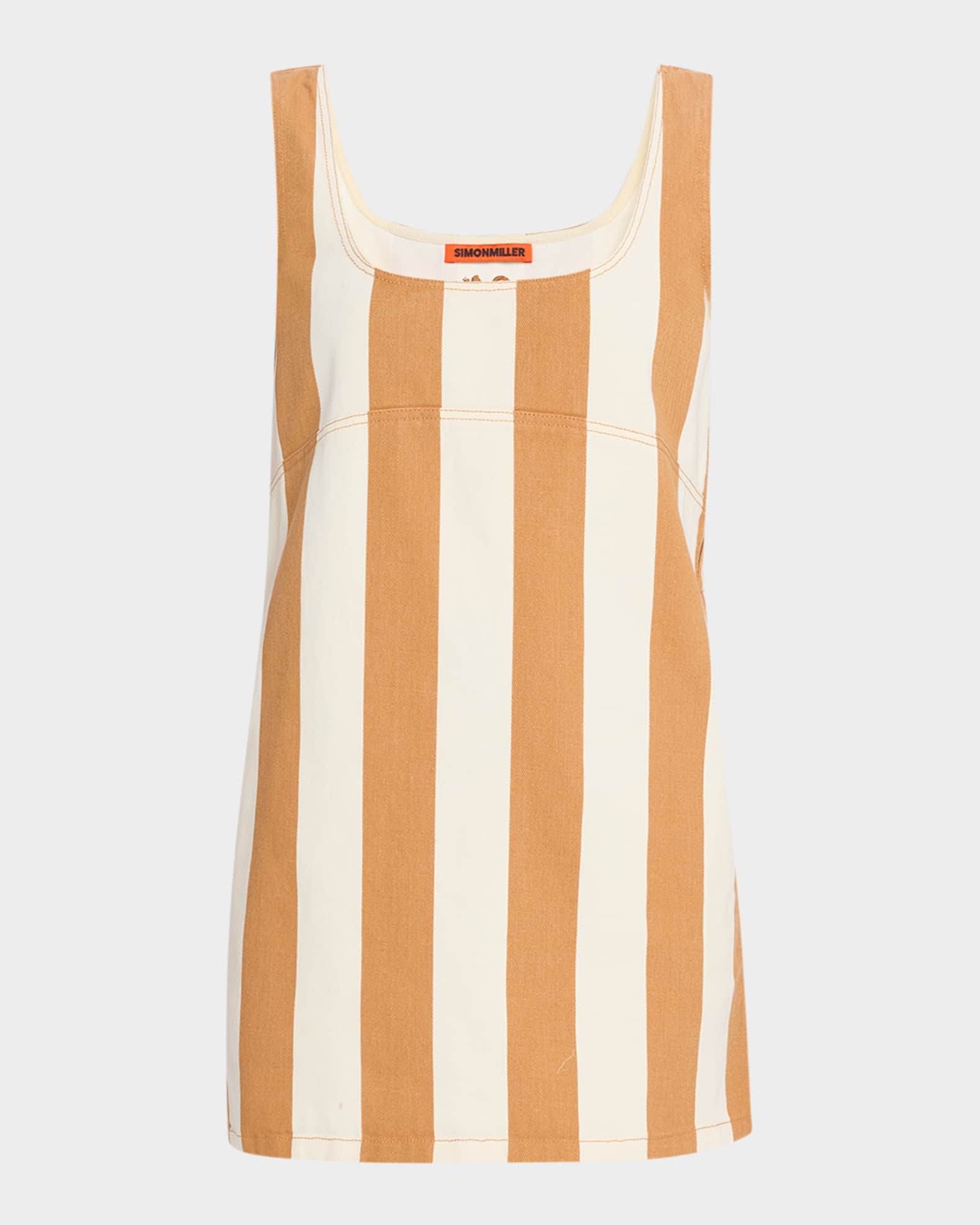 Sahara Striped Denim Mini Dress 0