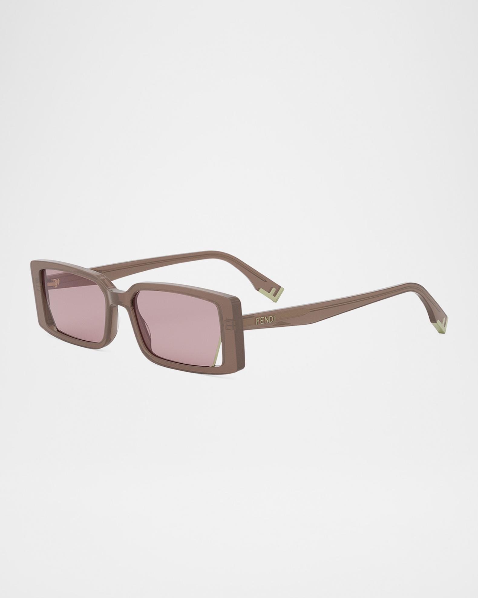 Fendi Women’s Brown Rectangular Glasses with Case  - Sleek Lightweight Frame FENDI FENDI Eyewear main image 2