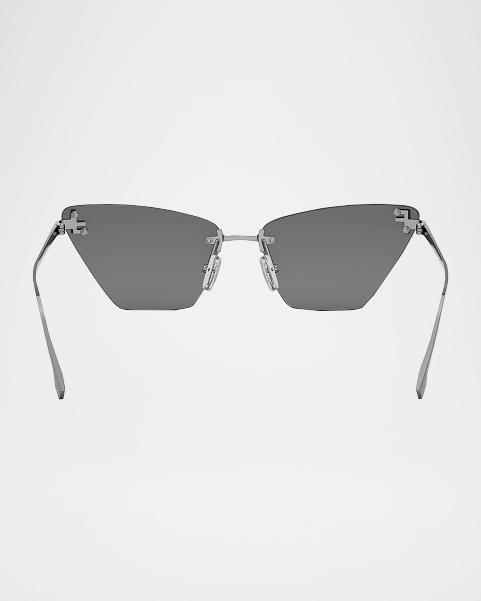 Fendi Black and Silver and Gold with crystals Cat-Eye Sunglasses FENDI EYEWEAR O main image 4